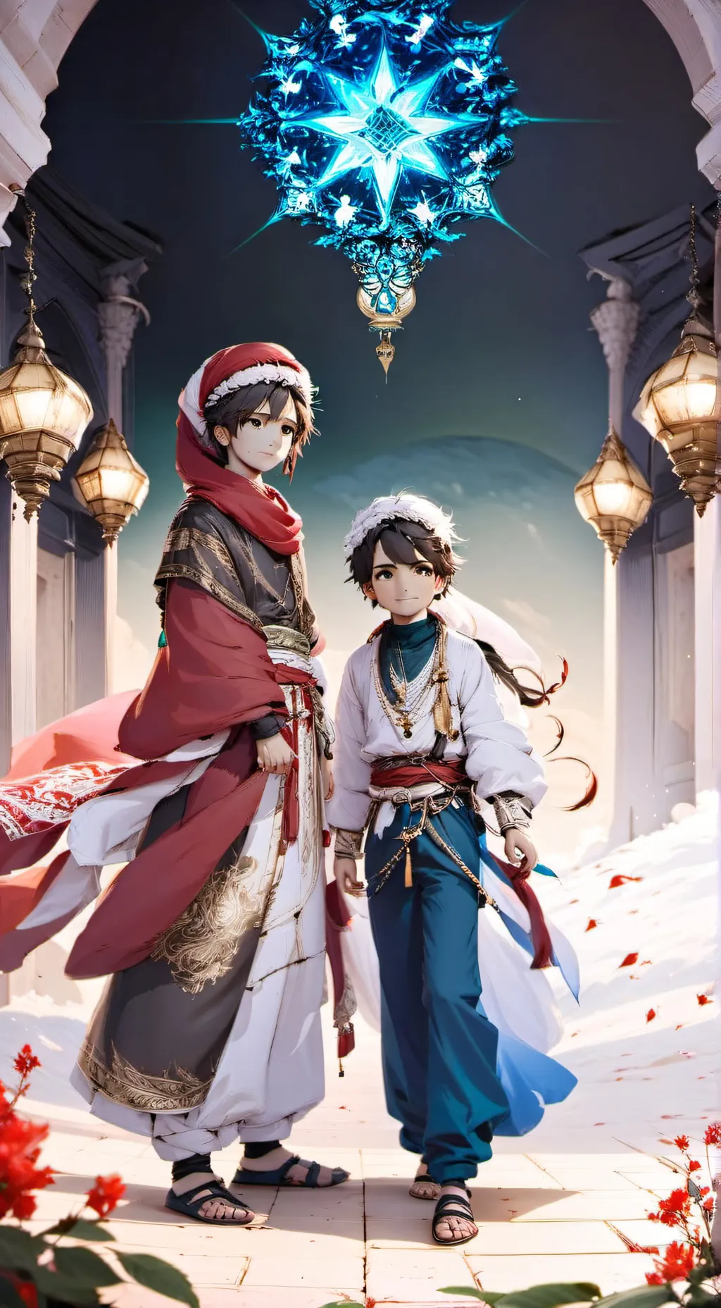 ai character: nabi×santi background