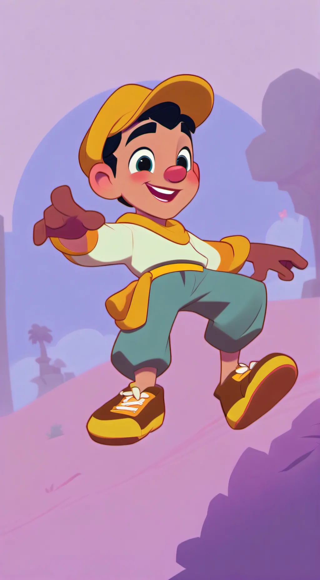 ai character: gray background