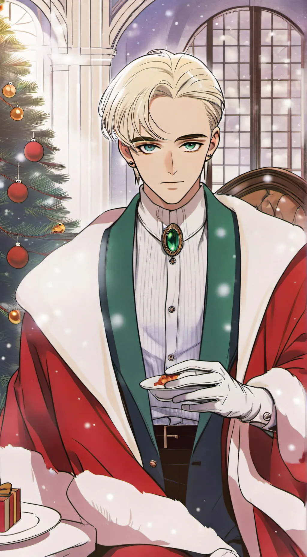 ai character: hogwarts christmas background