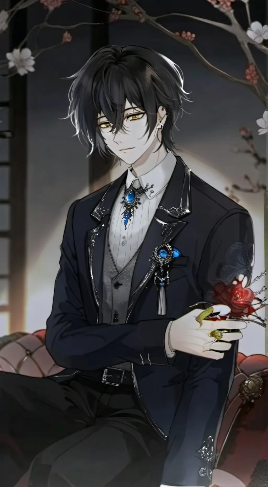 ai character: ᥫ᭡SEBAS💥 background