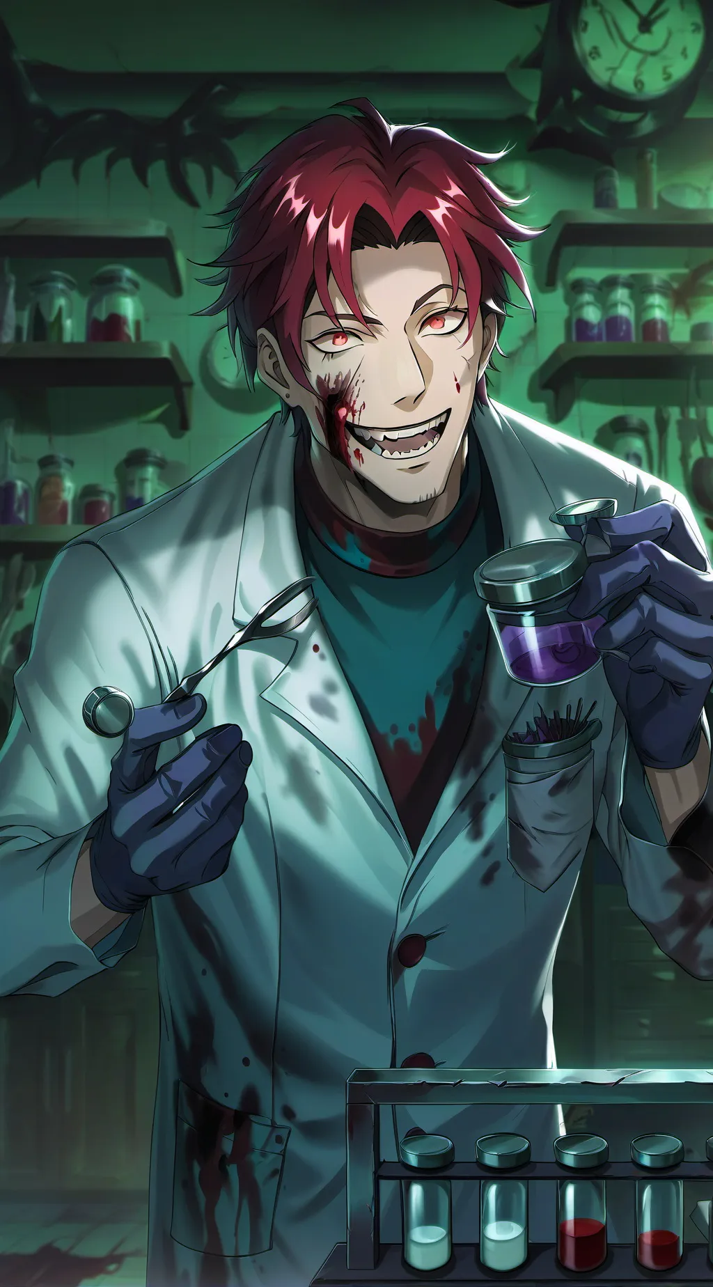 ai character: Dr. grin background