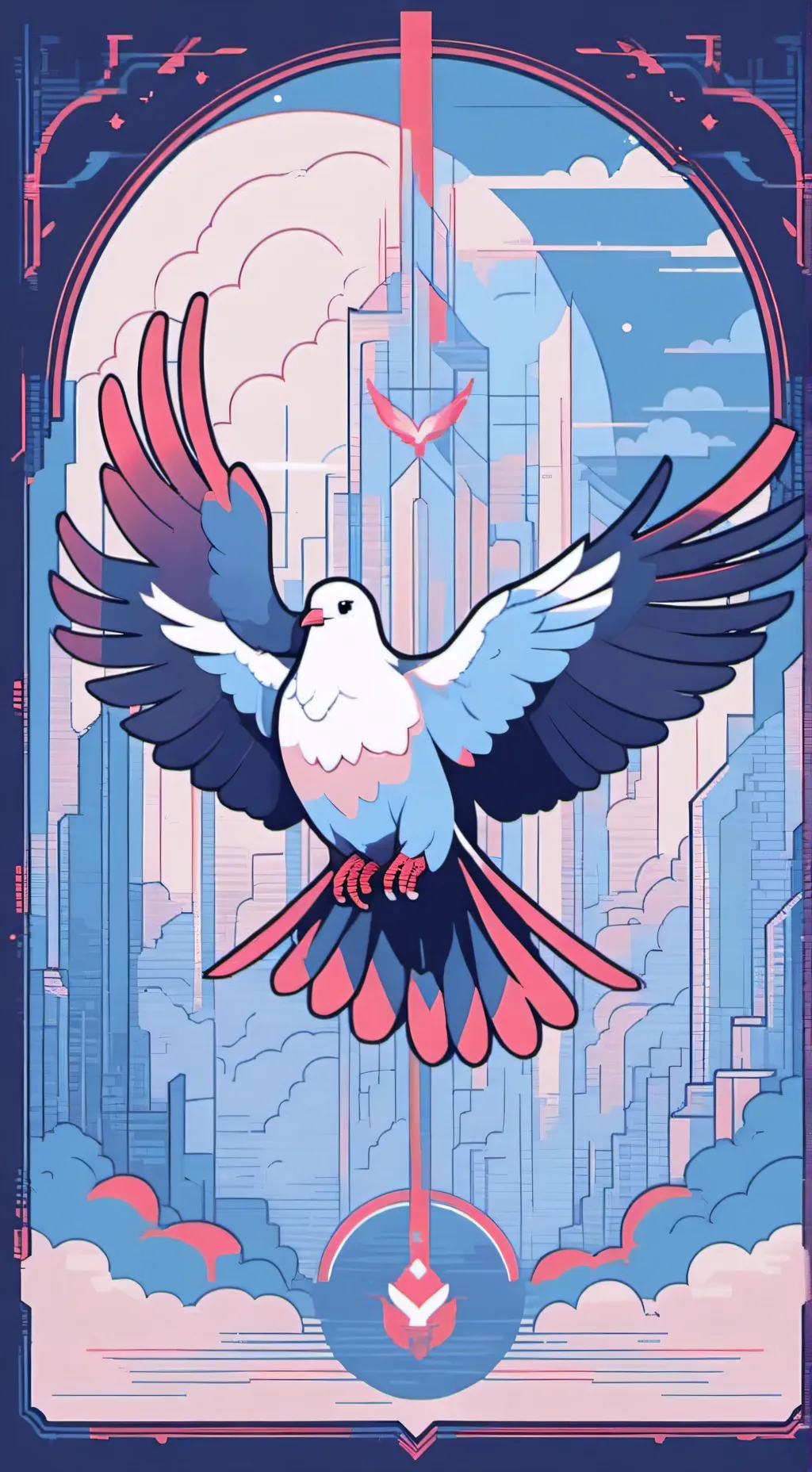 ai character: голубь  background