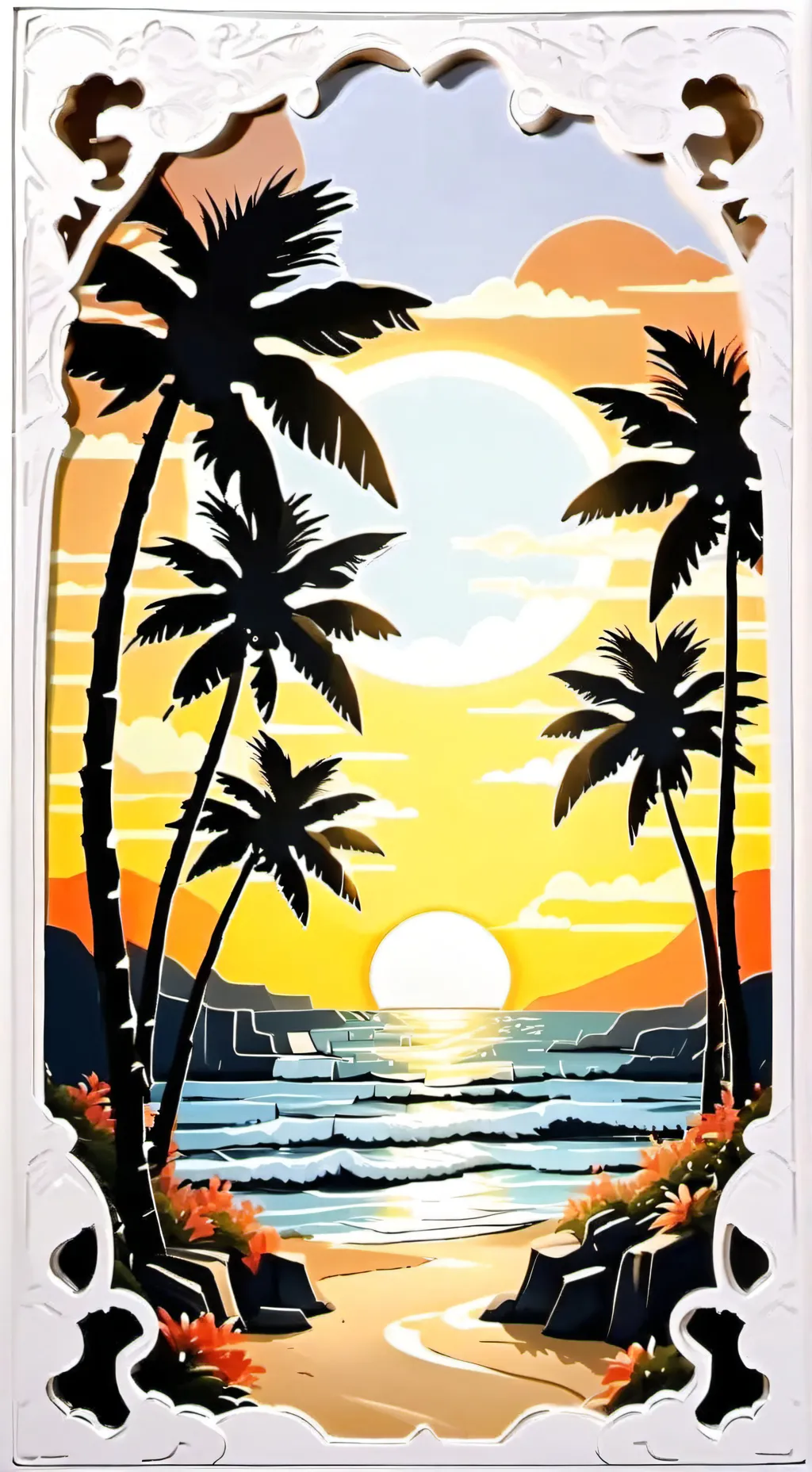 ai character: MD beach trip background