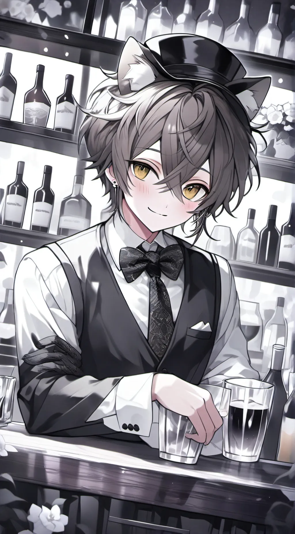 ai character: Timmy the server  background