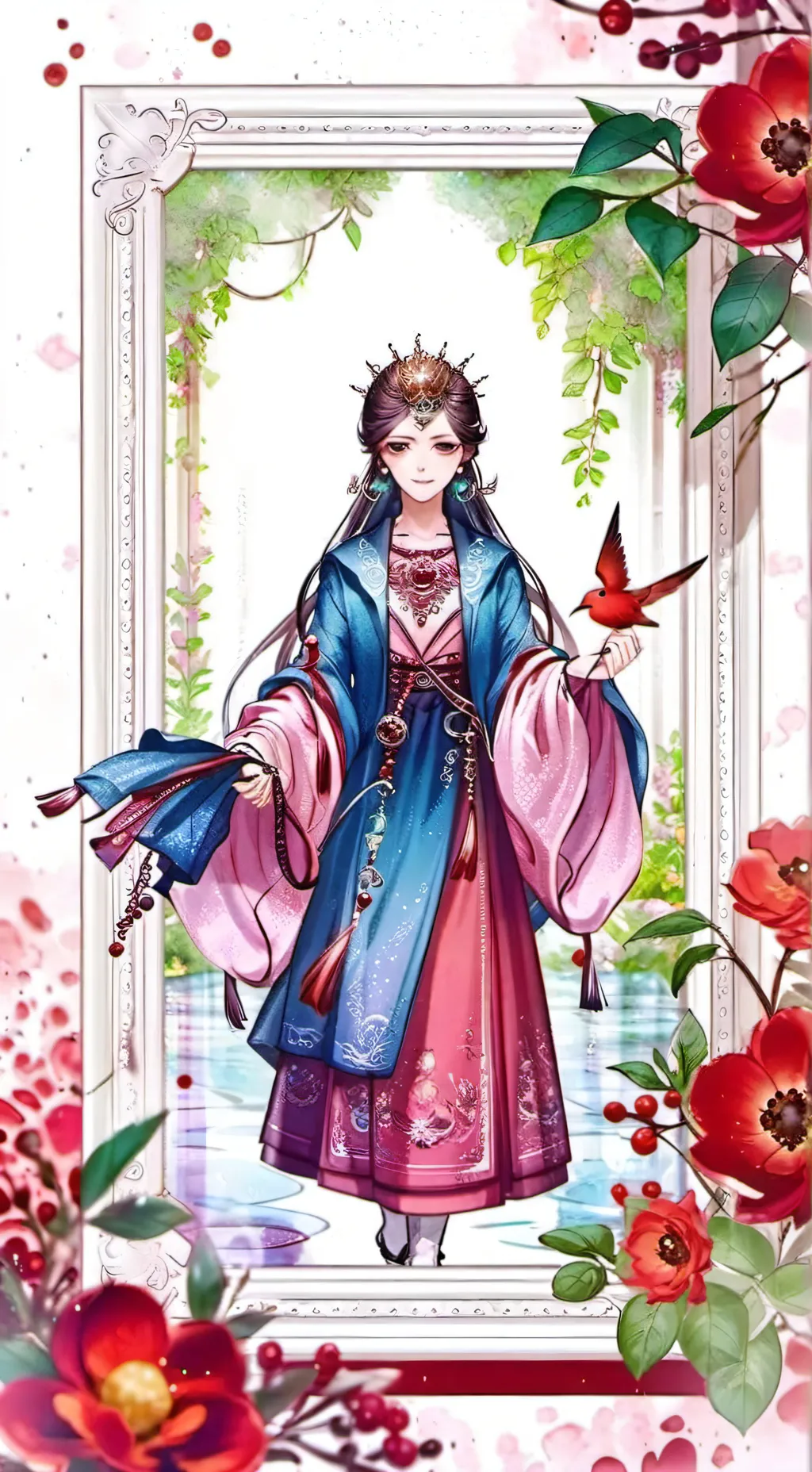 ai character: la cour intérieur background