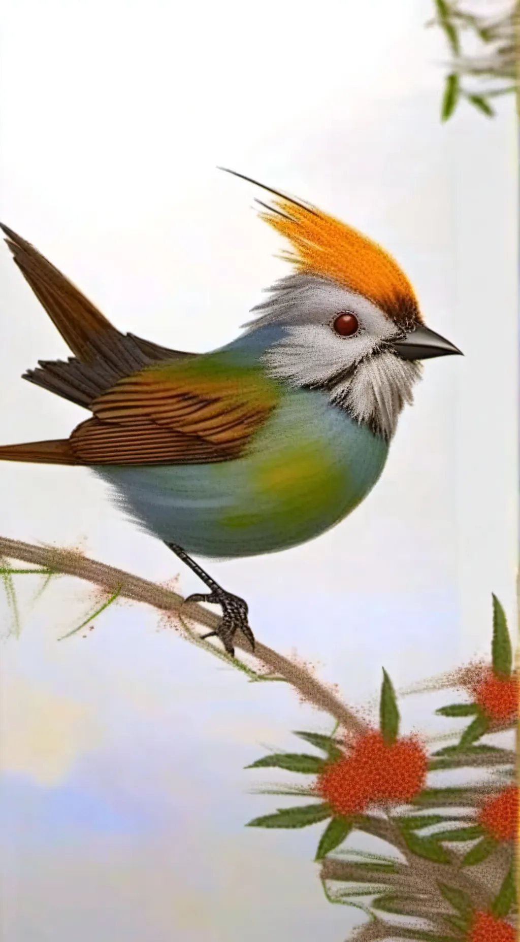 ai character: pássaro arrombado background