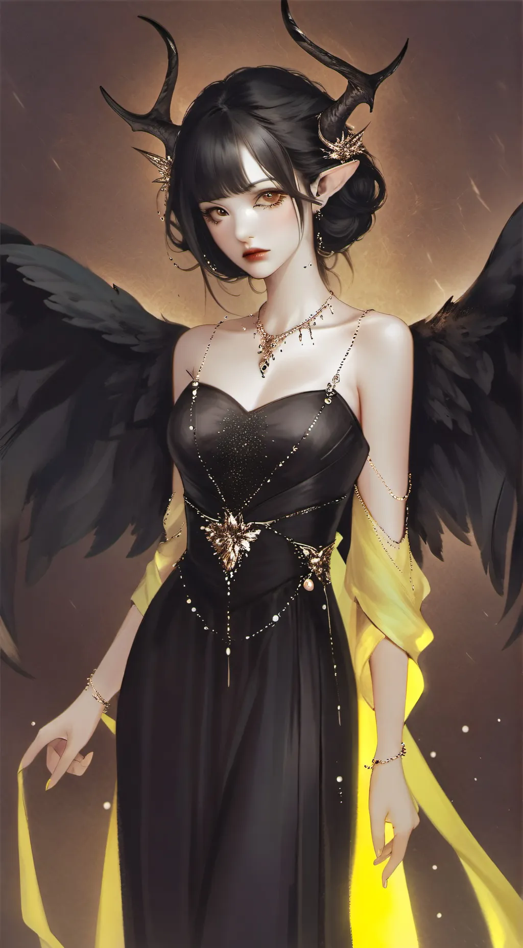 ai character: Luna teh demon background