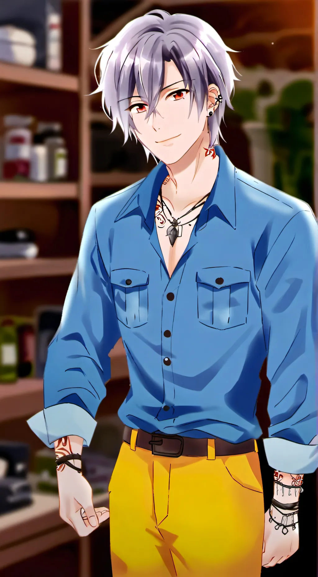 ai character: James Parker  background