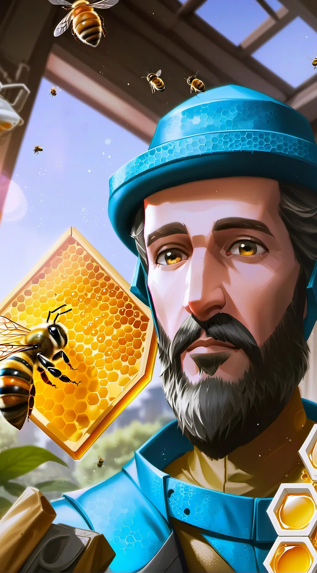 ai character: Burt the Beekeeper background