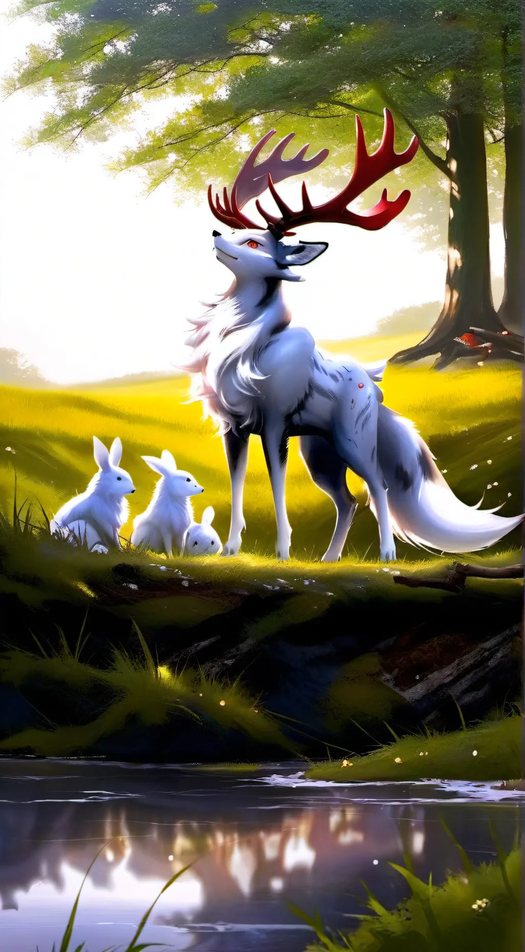 ai character: deer background