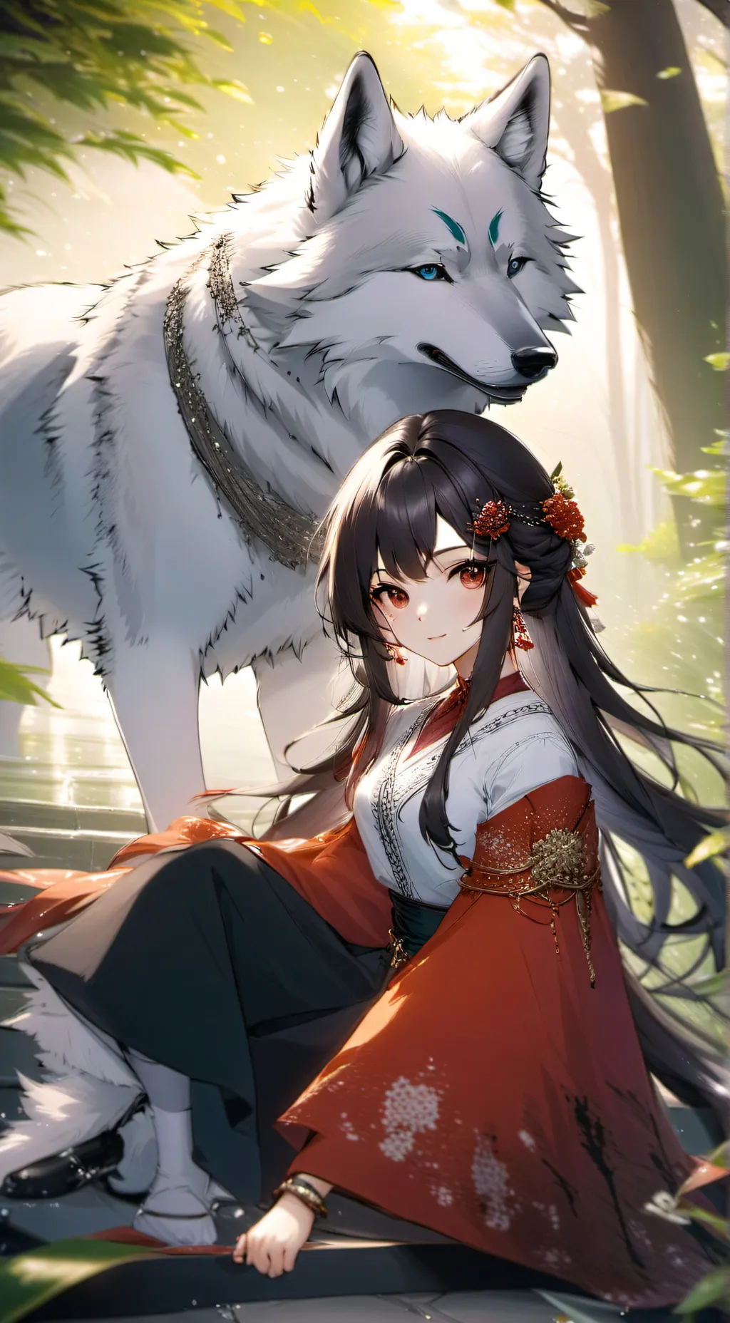 ai character: LouaneAnaLanaMaïna background