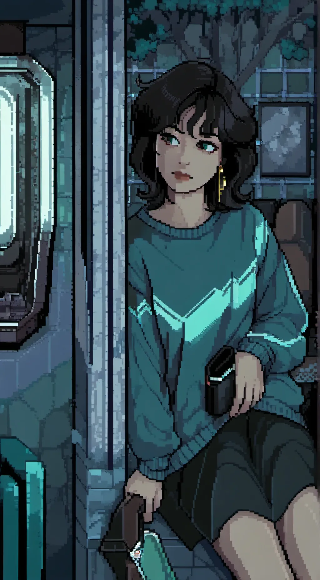 ai character: ☘☏෴𝑬𝒍𝒊𝒛𝒂෴☏☘ background