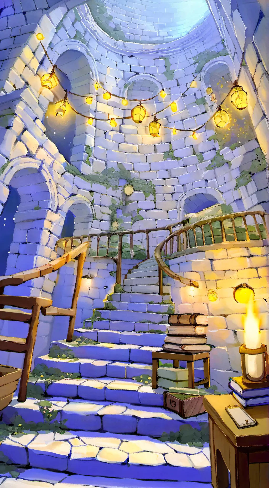 ai character: infinite rooms background