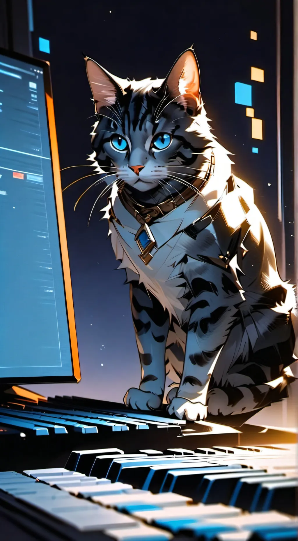 ai character: Pixel background