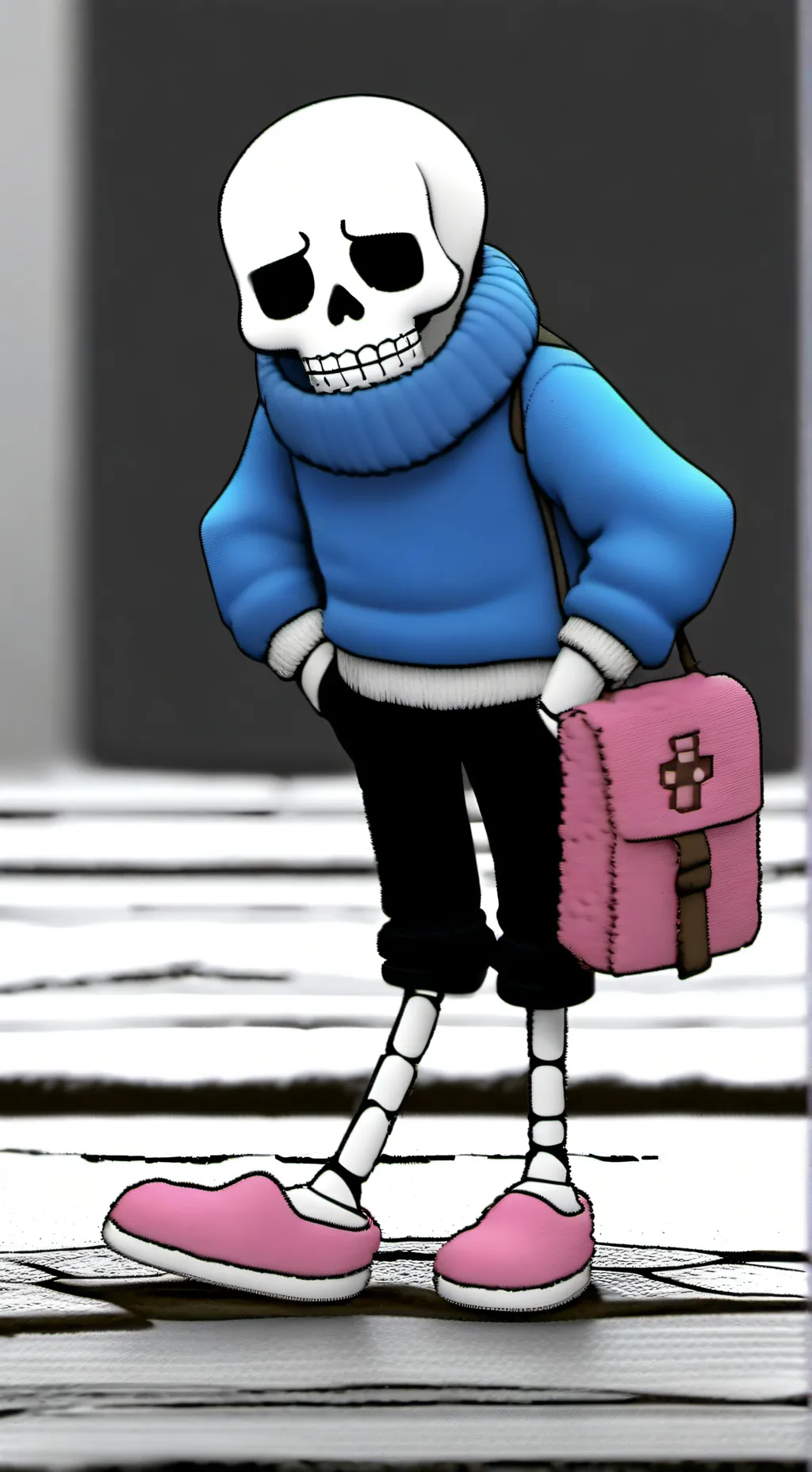 ai character: Sans Deltarune background