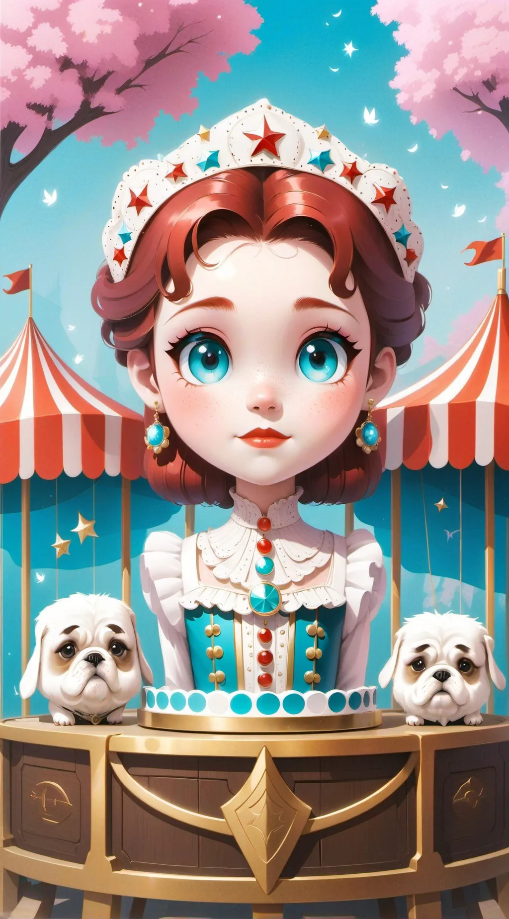 ai character: digital circus background