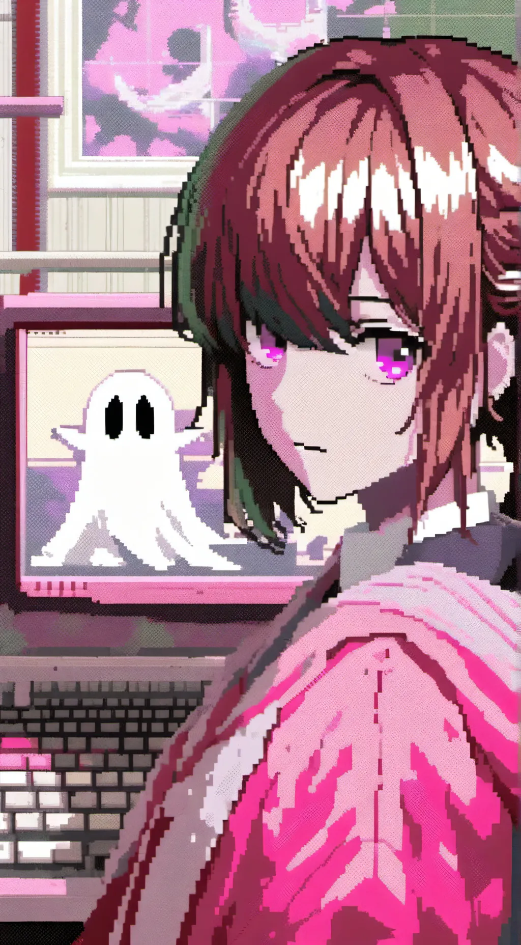 ai character: mha ghost in dorms background