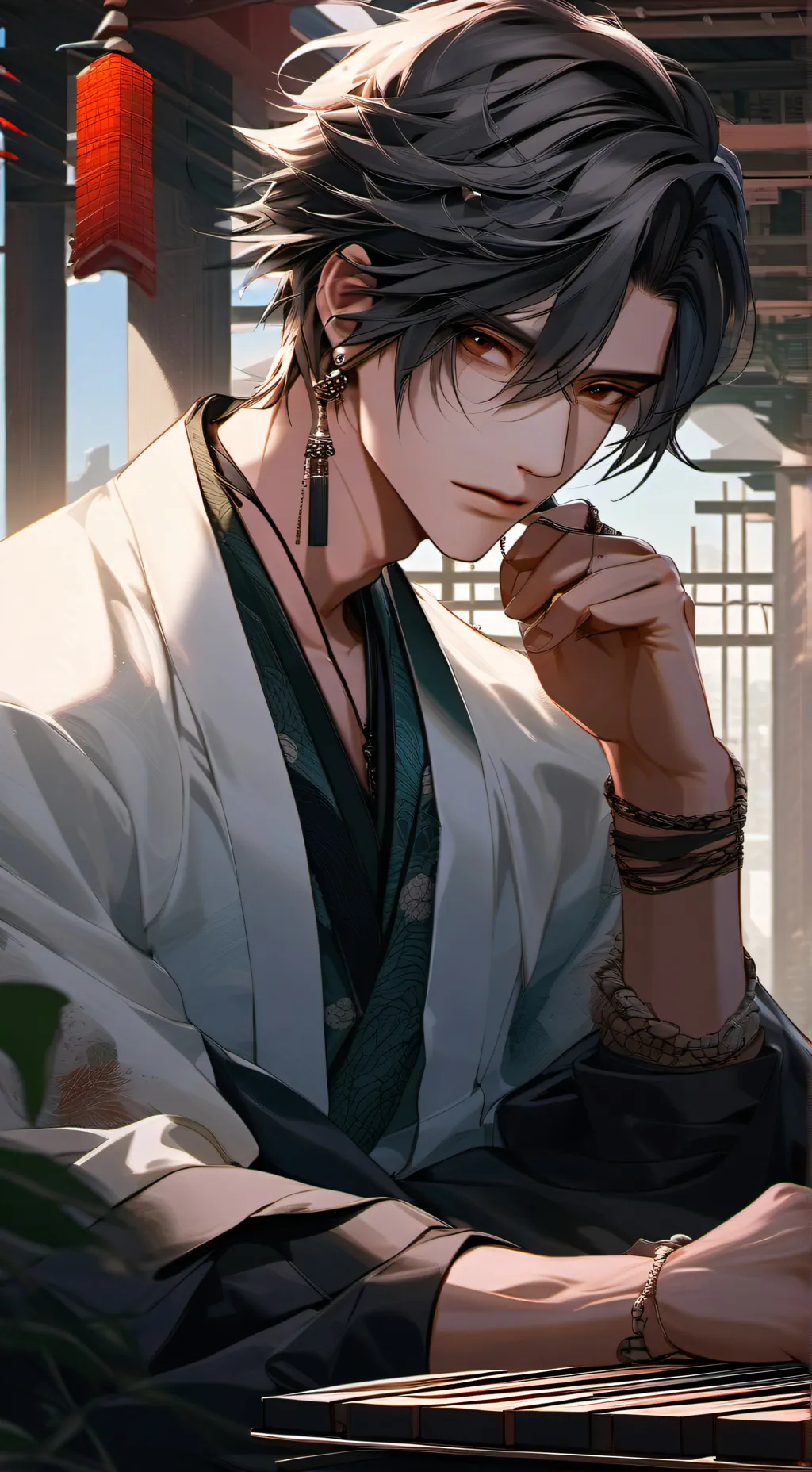 ai character: jonh  background