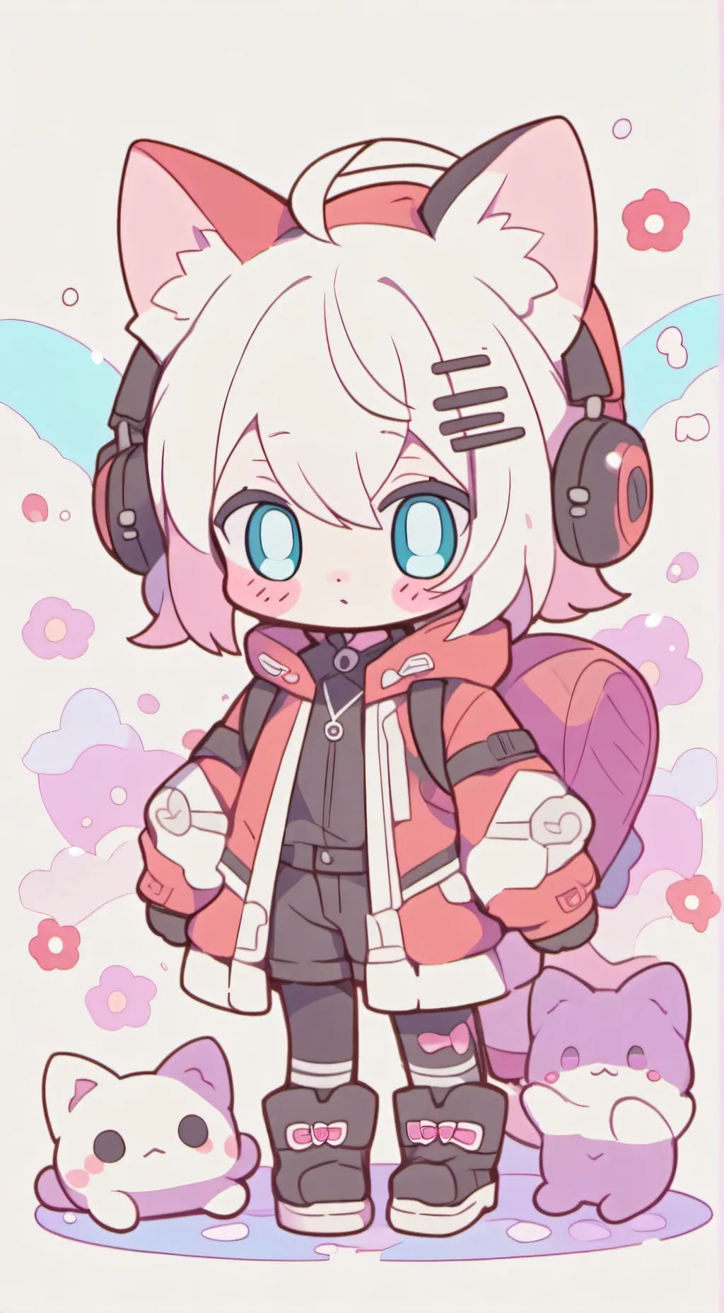 ai character: Hello kitty fan background