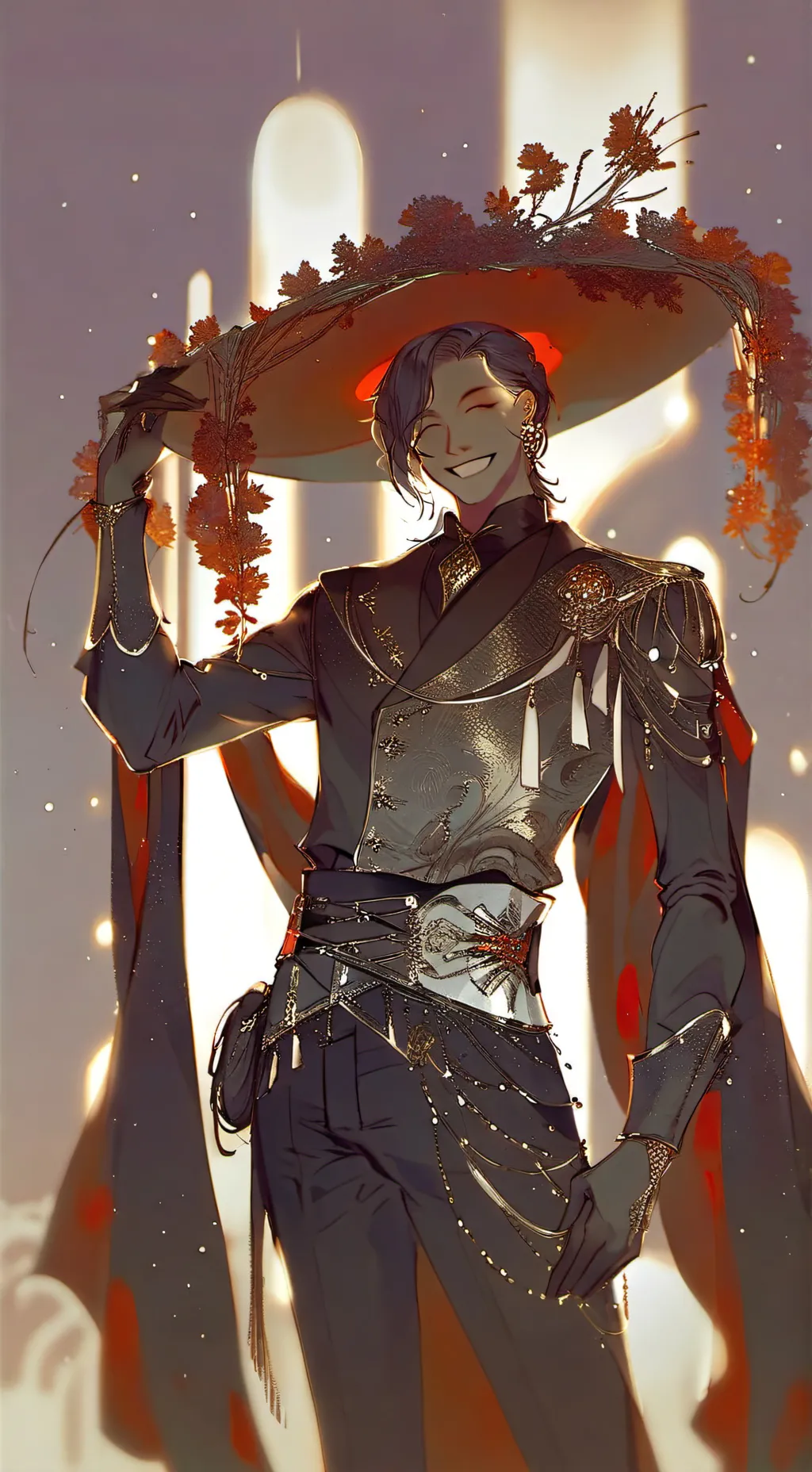 ai character: Man in the woods background