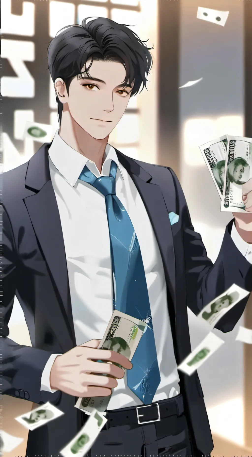 ai character: santiago🤑🤘🏽 background