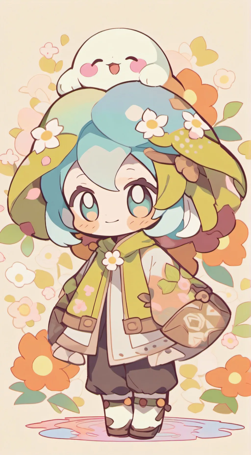 ai character: Dandys world! + oc background