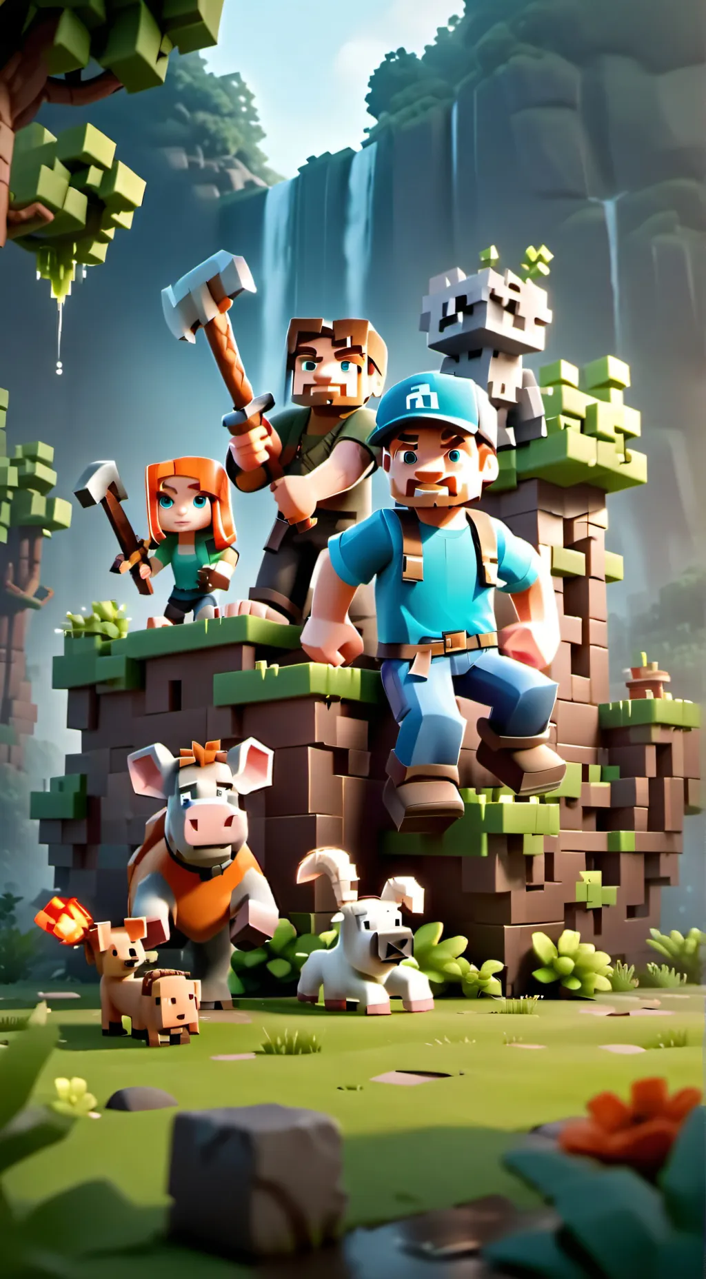 ai character: Minecraft  background