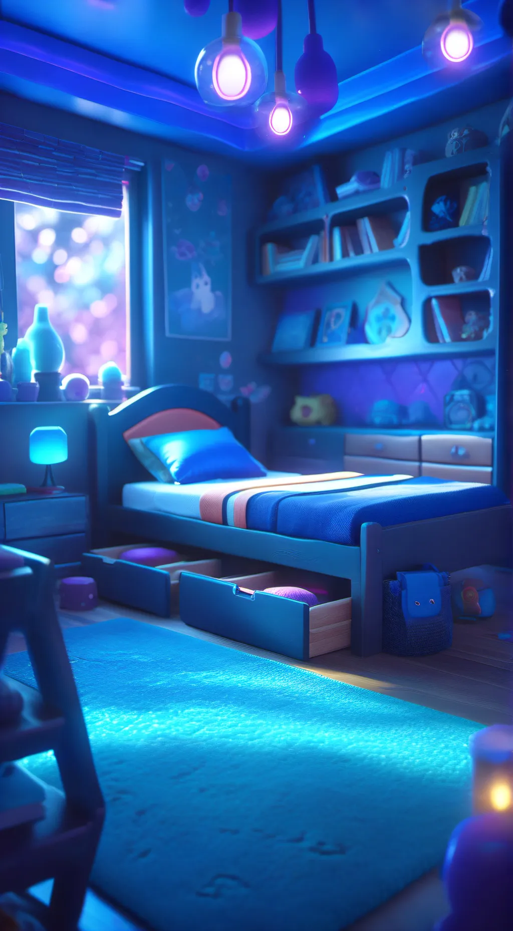 ai character: JJK sleep over background