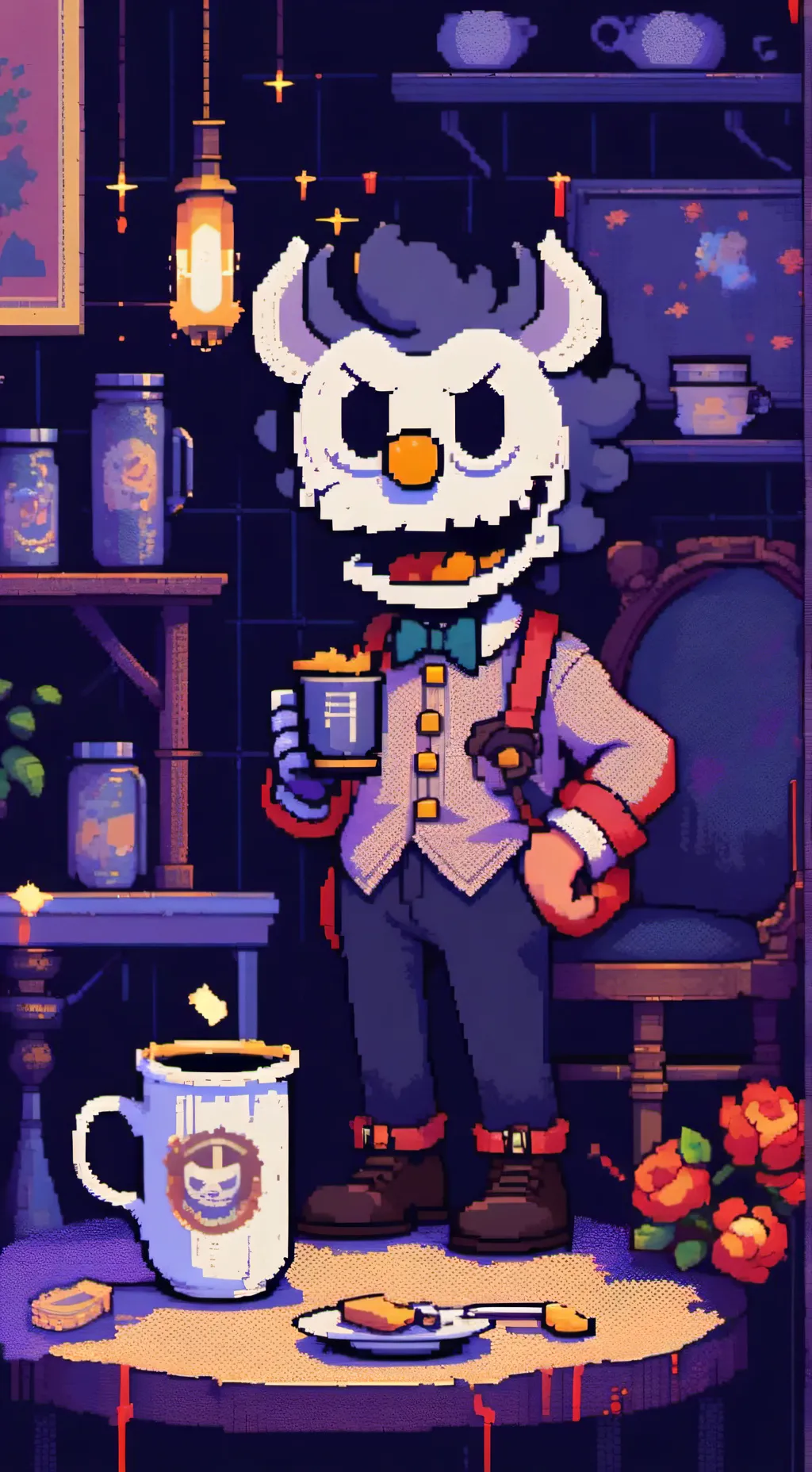 ai character: Pud And The Devil background