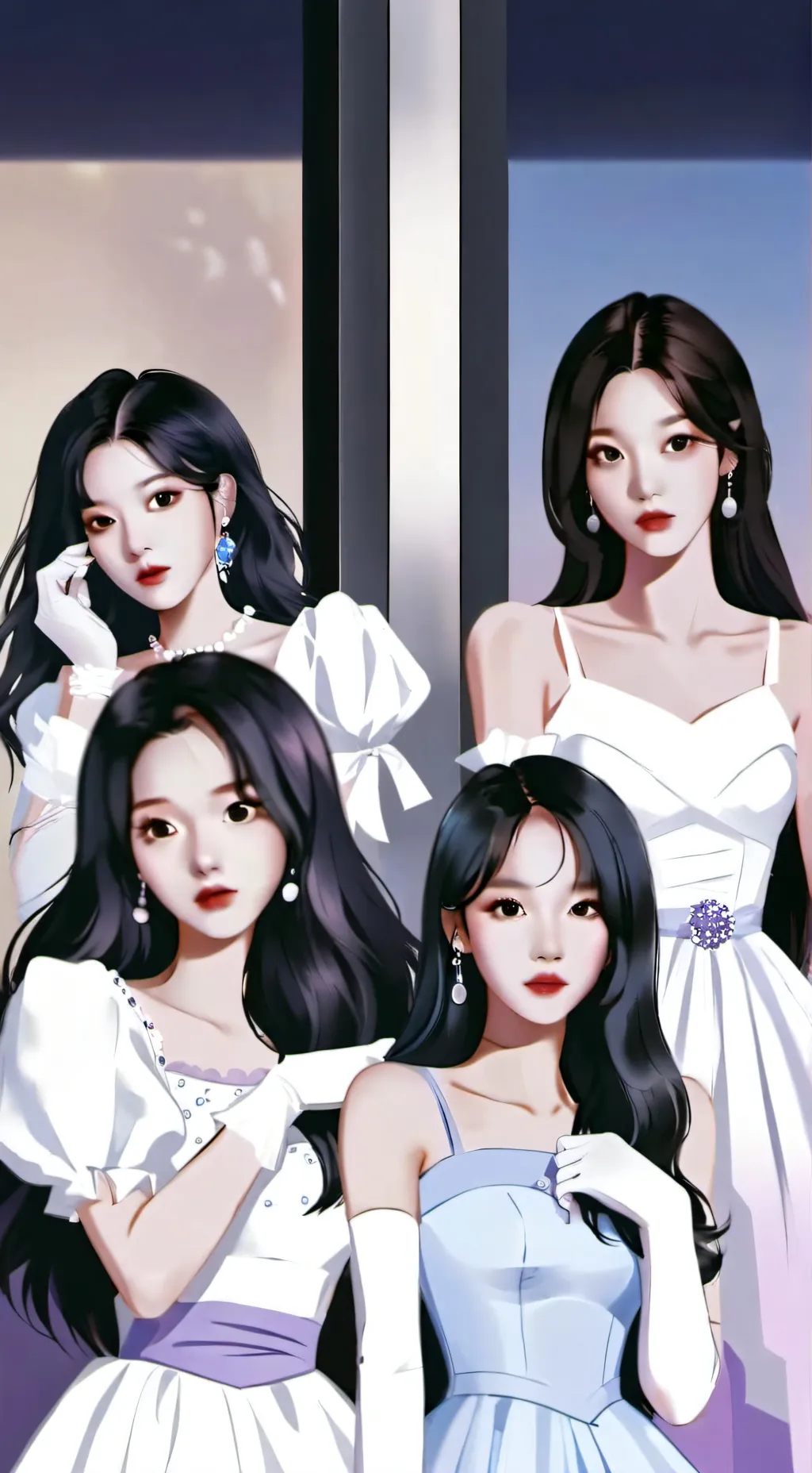 ai character: CROWN (kpop group) background