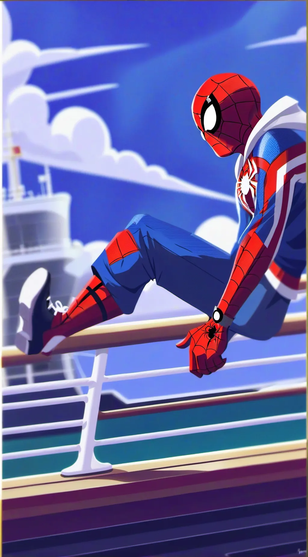 ai character: avengers Cruise background