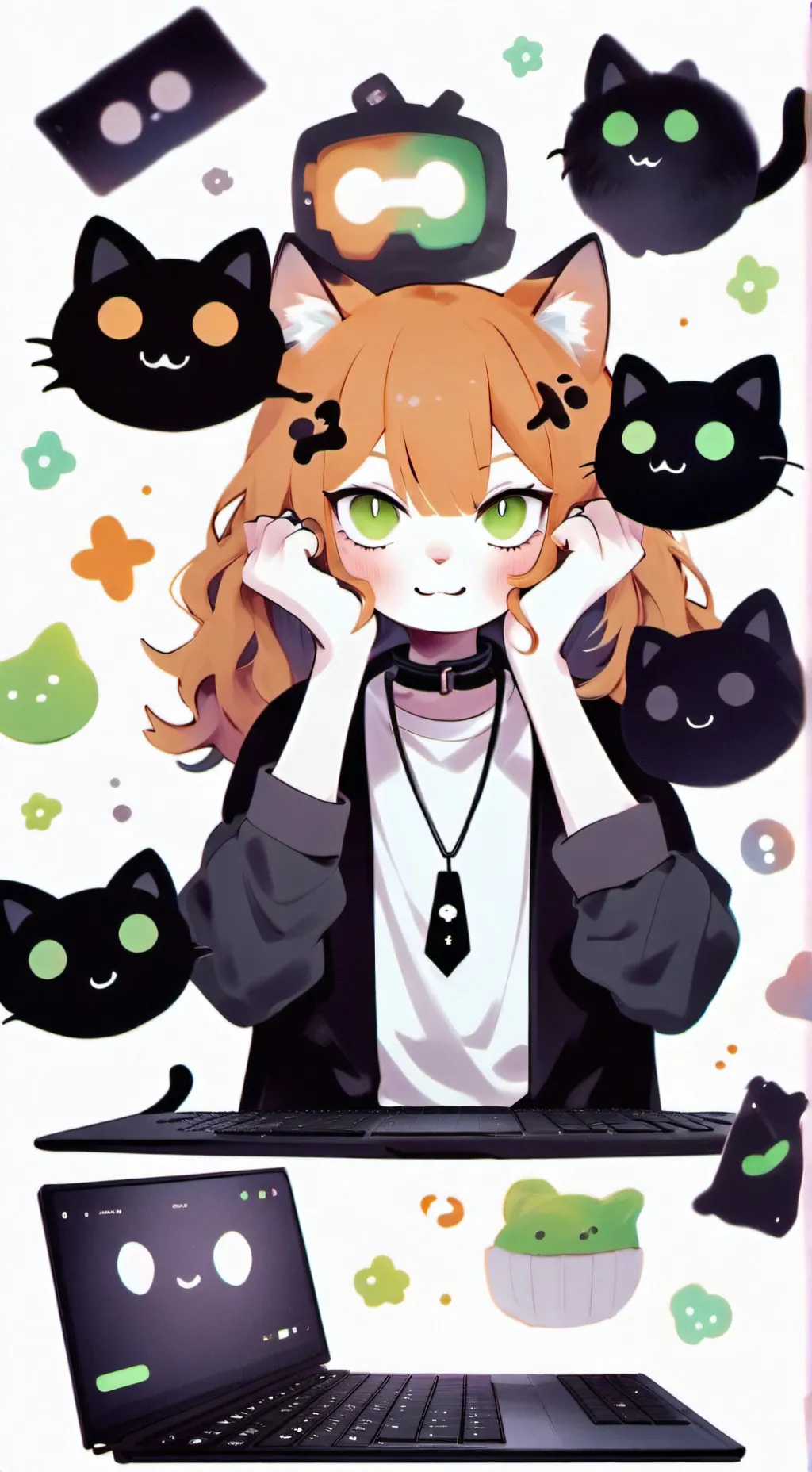 ai character: Hashtag background