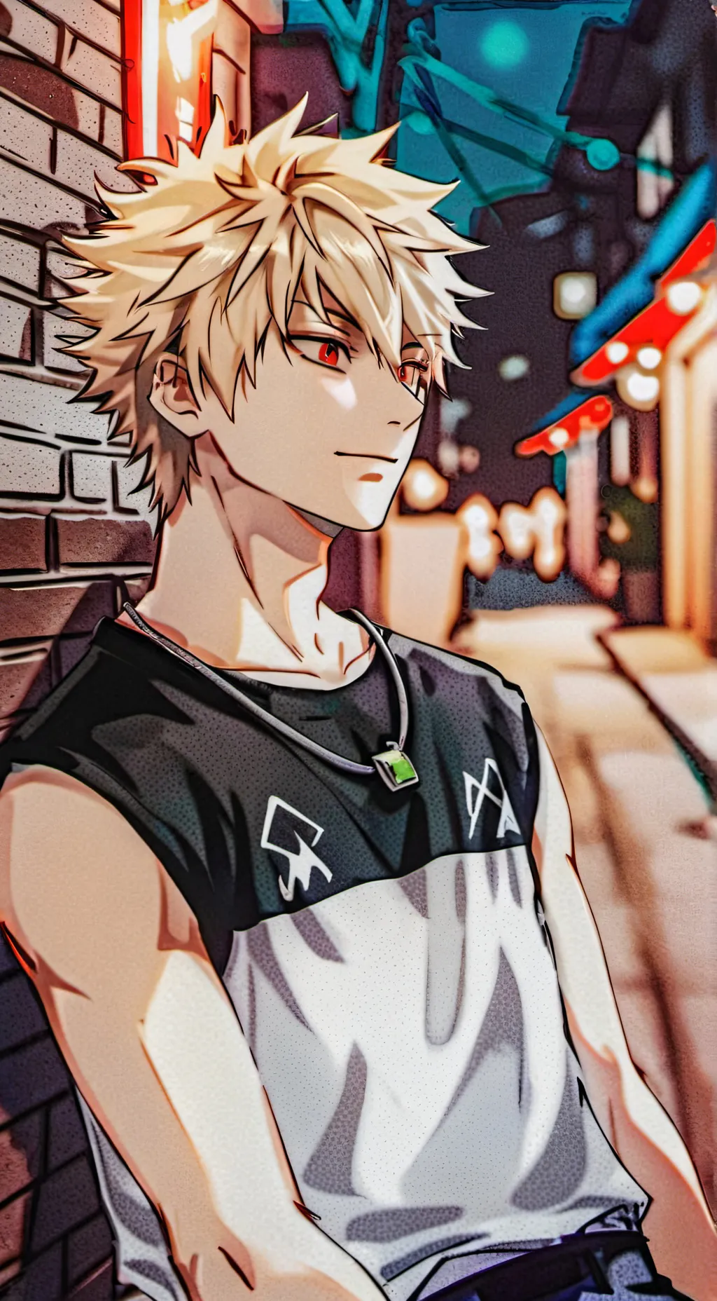 ai character: Bakugo Katsuki background
