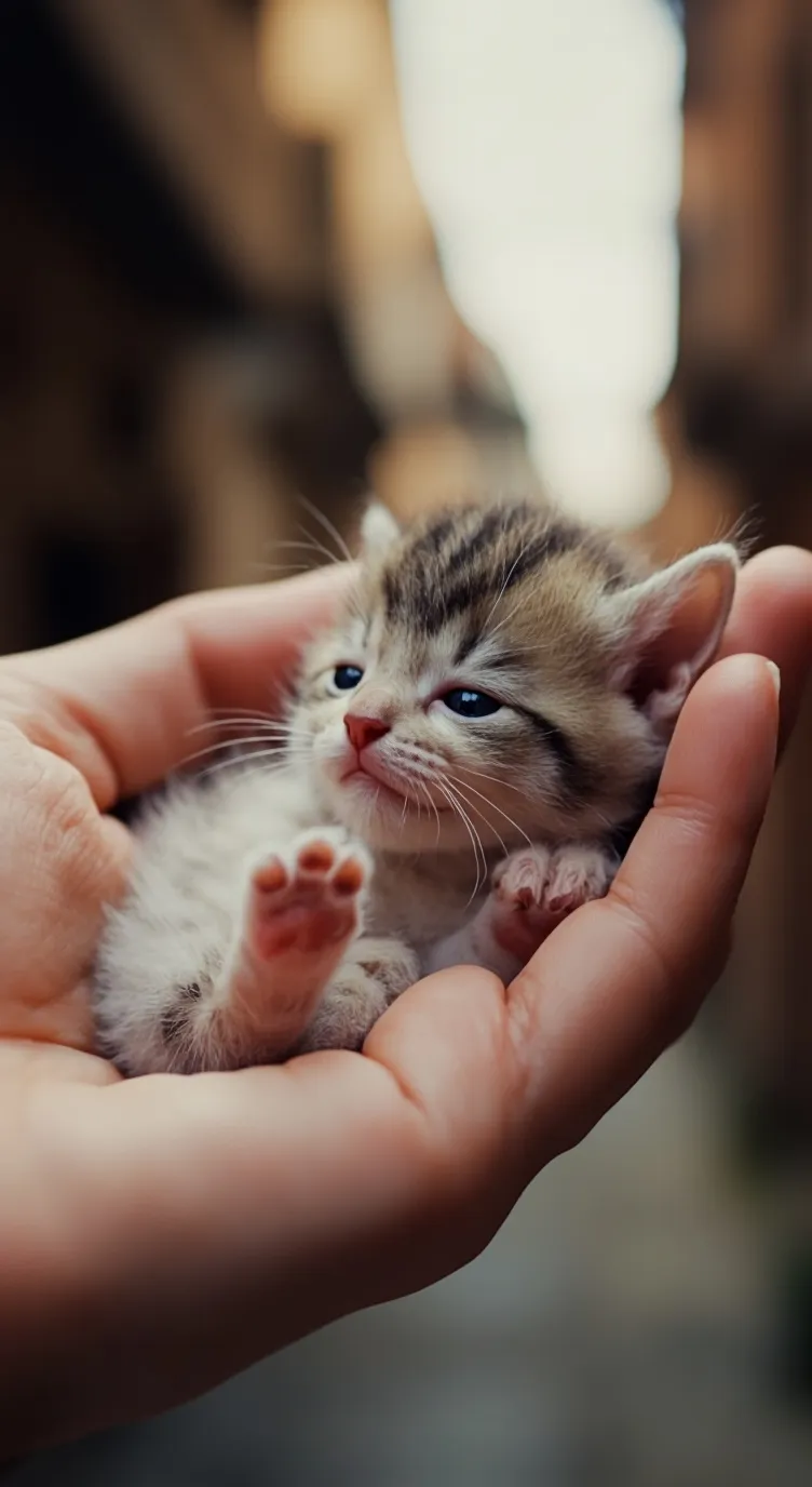 ai character: tiny kitten background