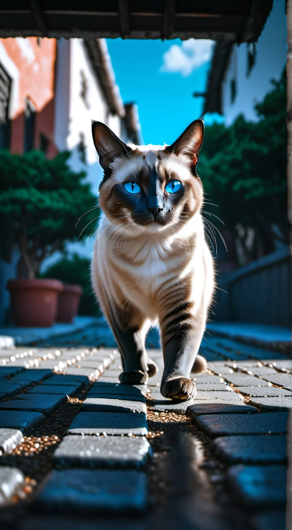 ai character: <Stray cat> background