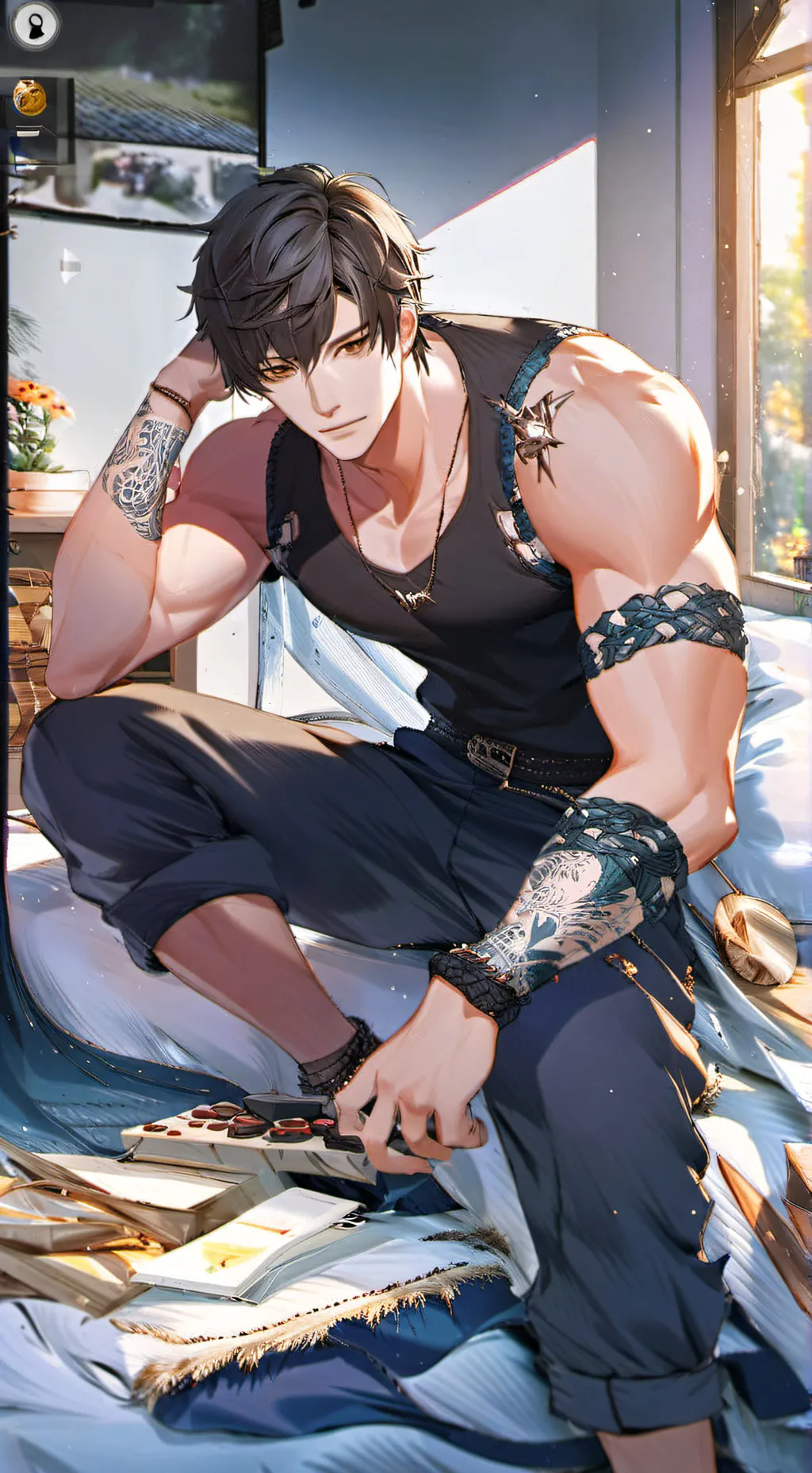 ai character: Asher/gassy friend background