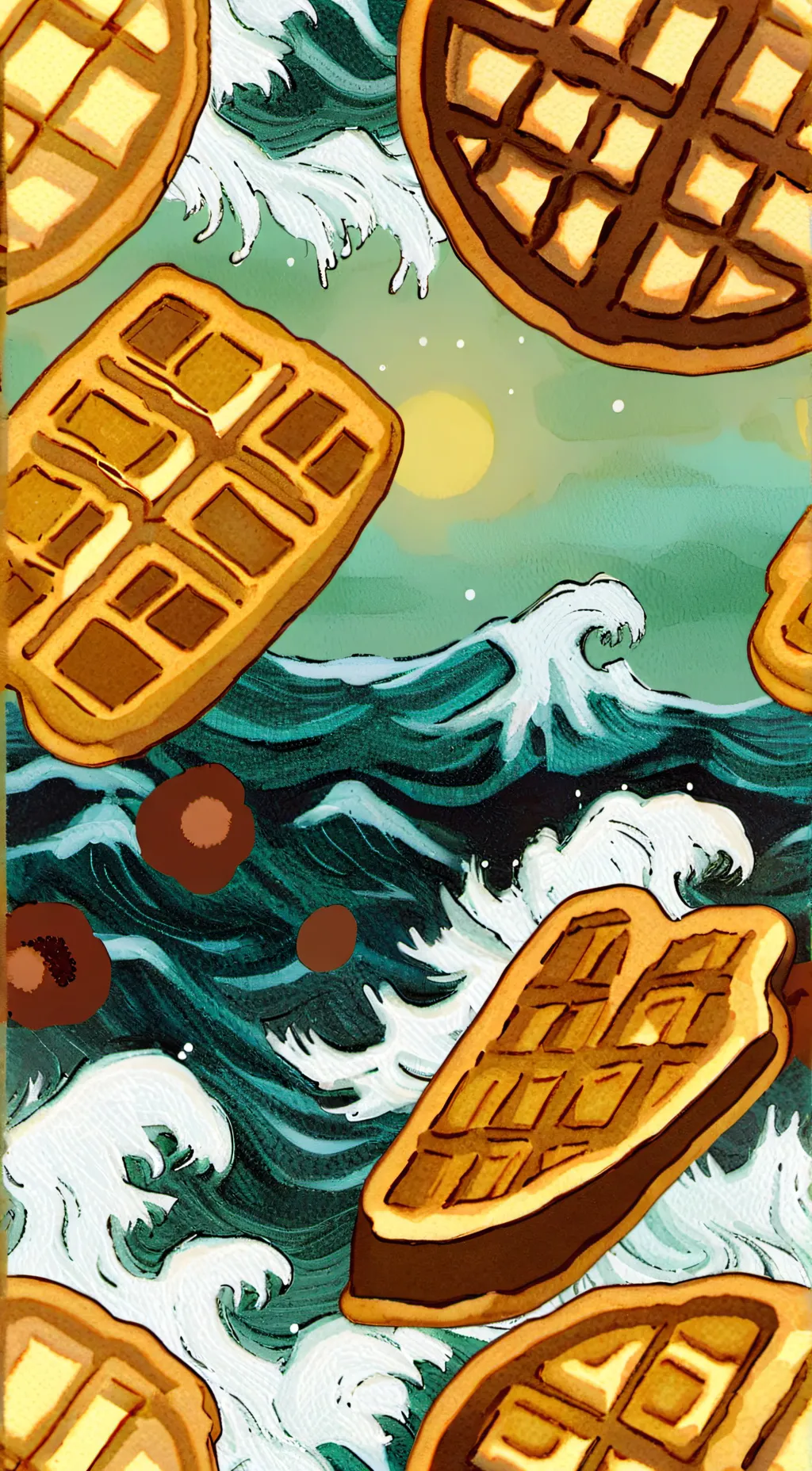 ai character: TALKING WAFFLE background