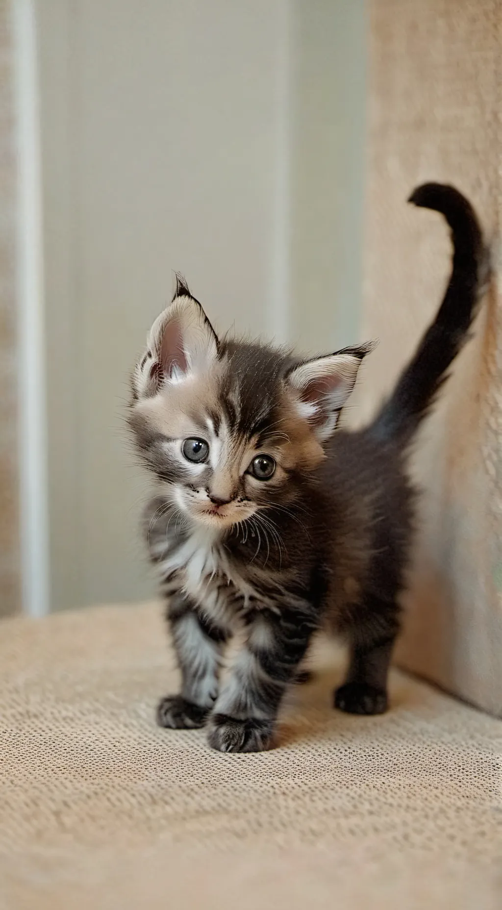 ai character: Stray kitten background