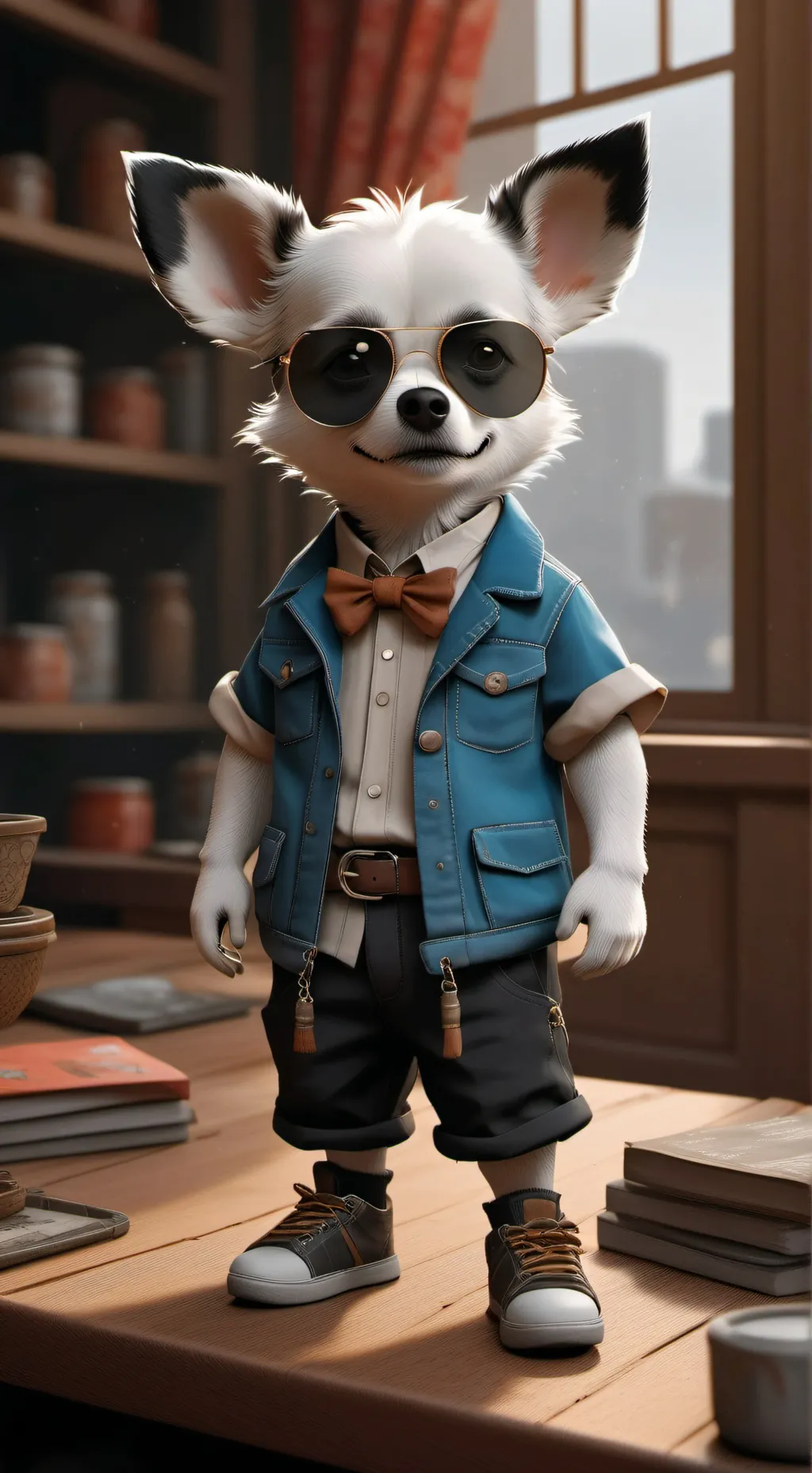 ai character: Dandys world background