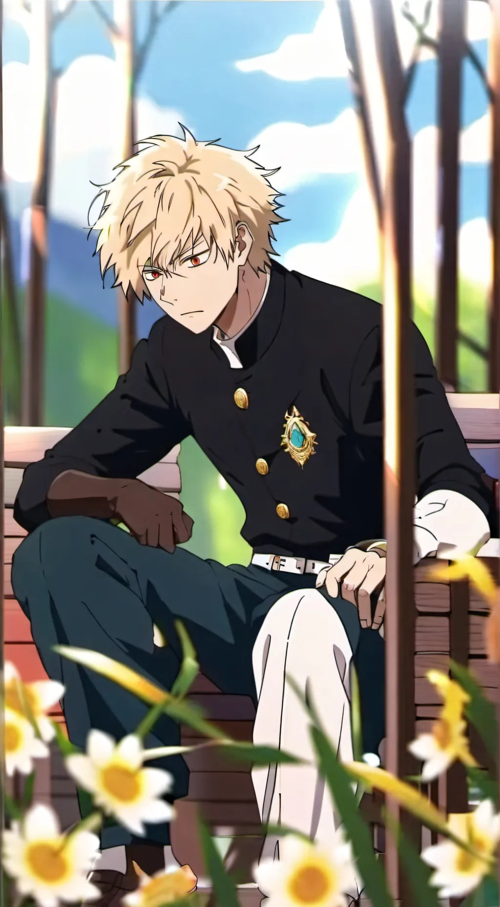 ai character: bakugo  background