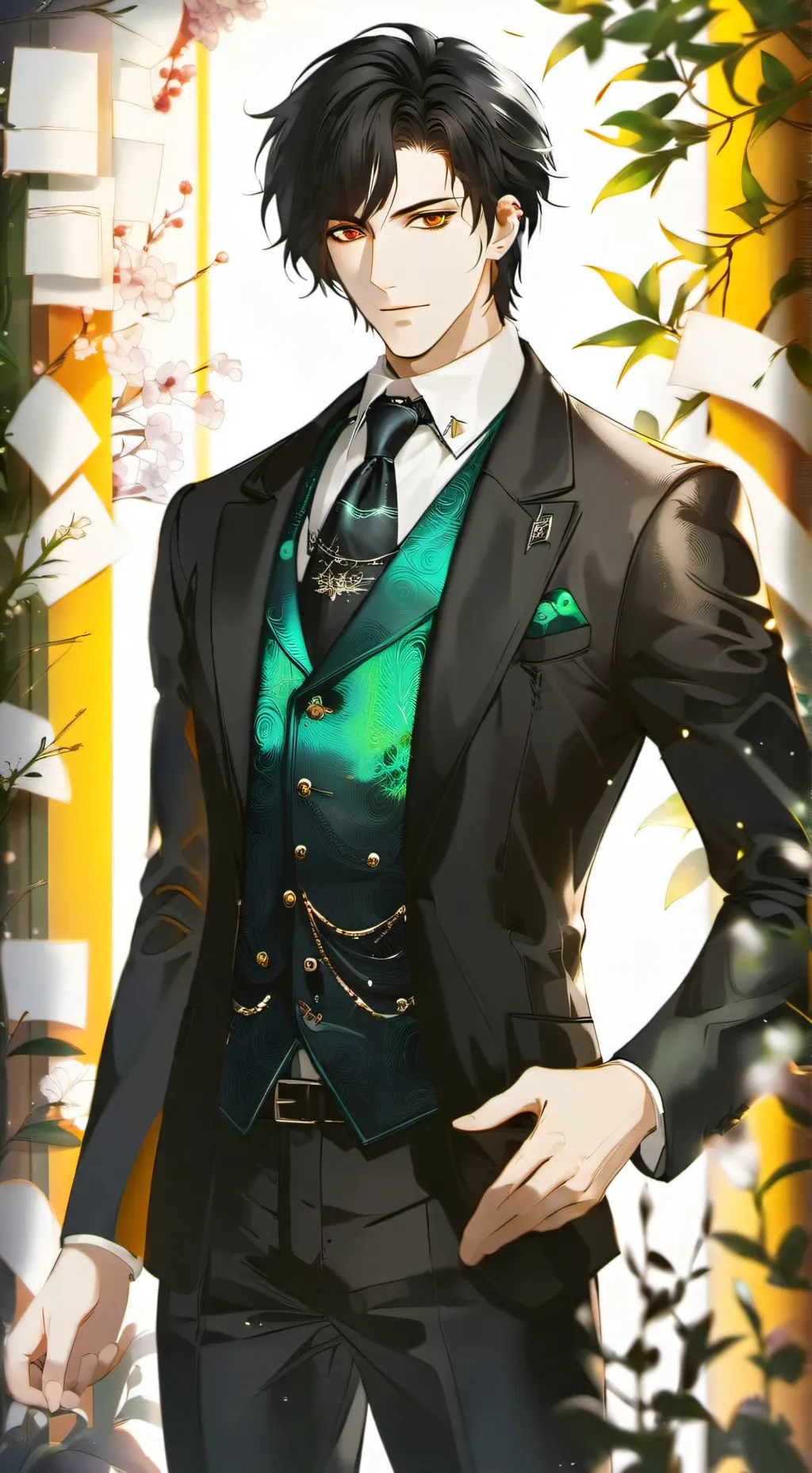 ai character: venison glitch background