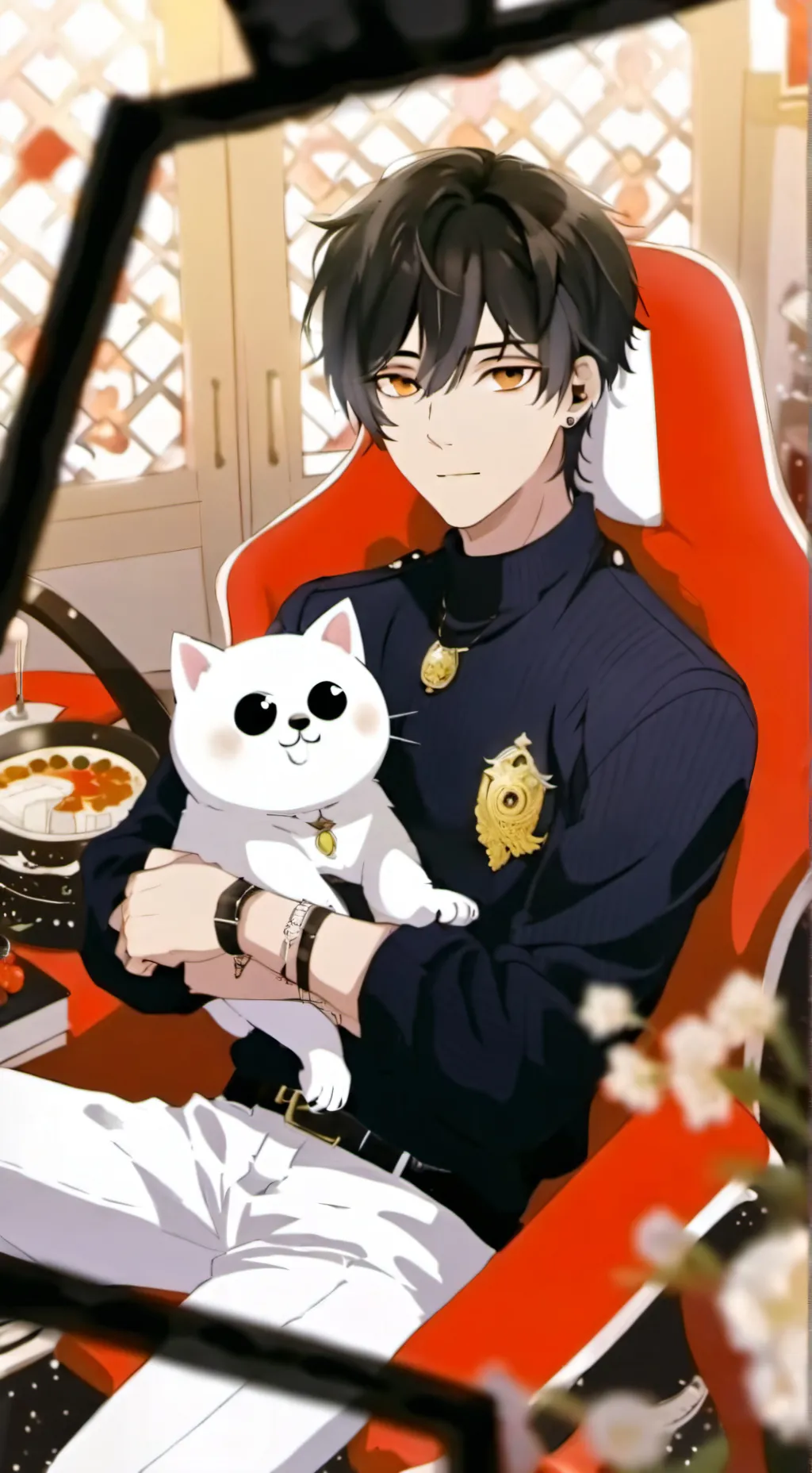 ai character: gatito tokito background