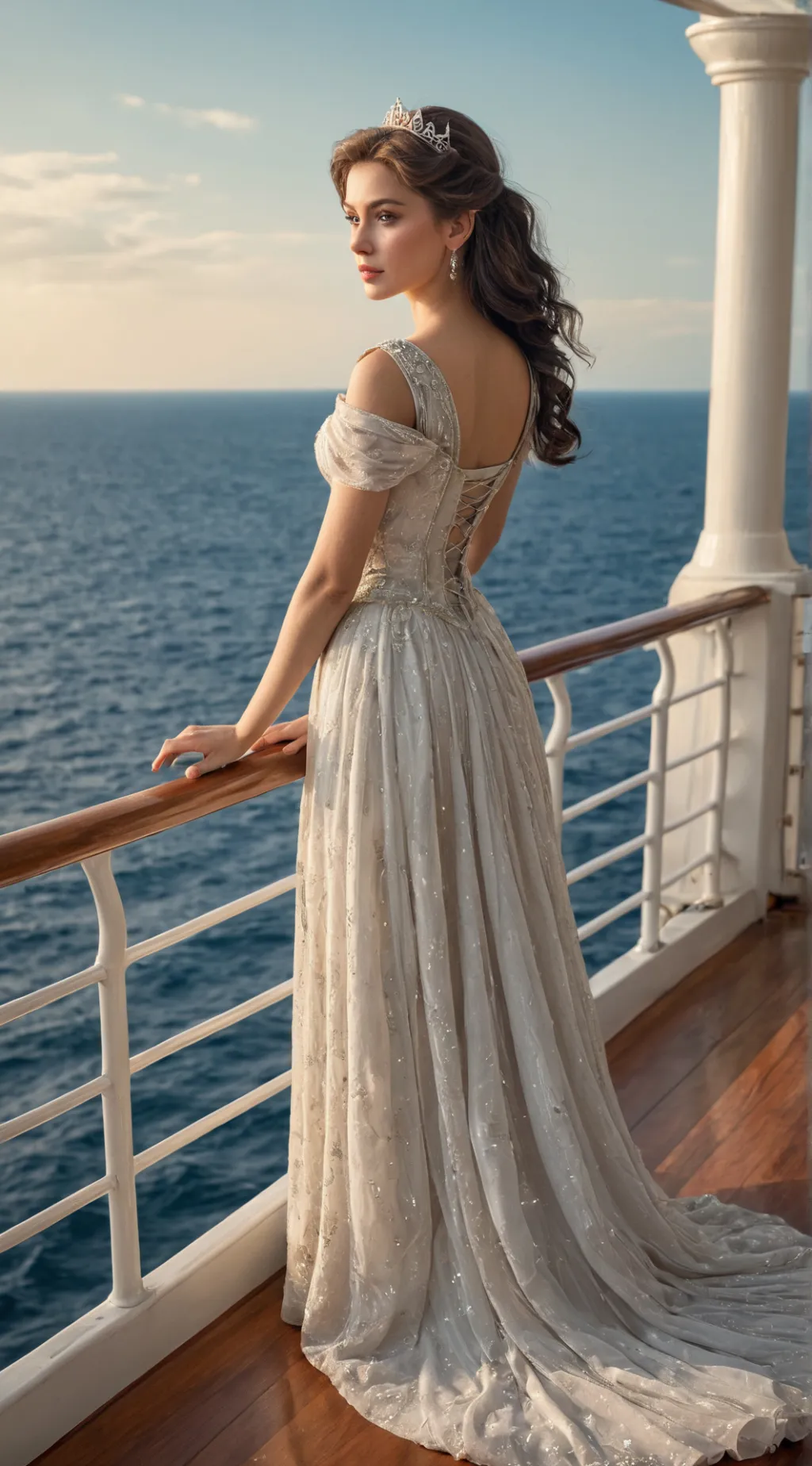 ai character: Princess at sea😏 background