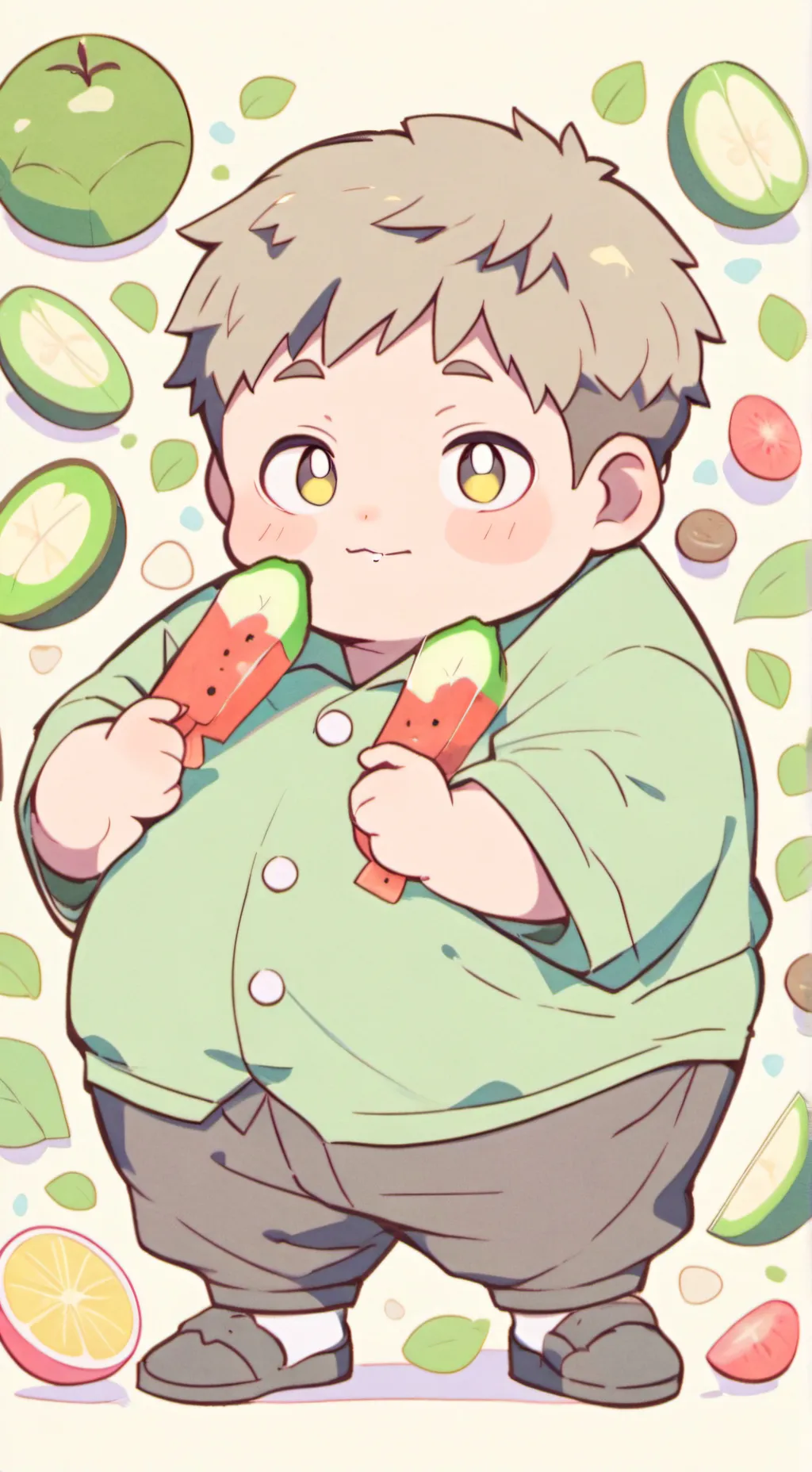 ai character: Fat boyfriend  background