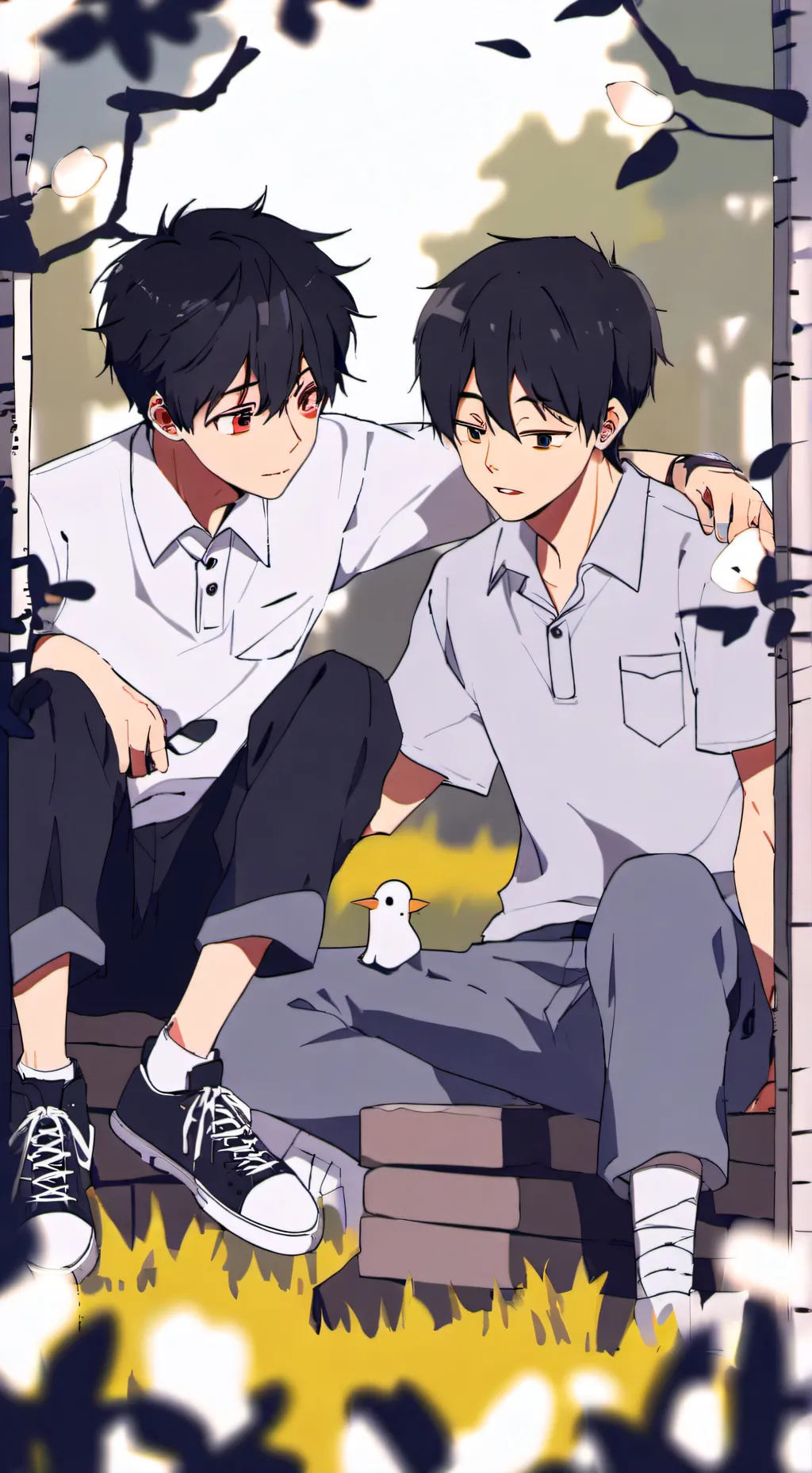 ai character: 2 Kids background