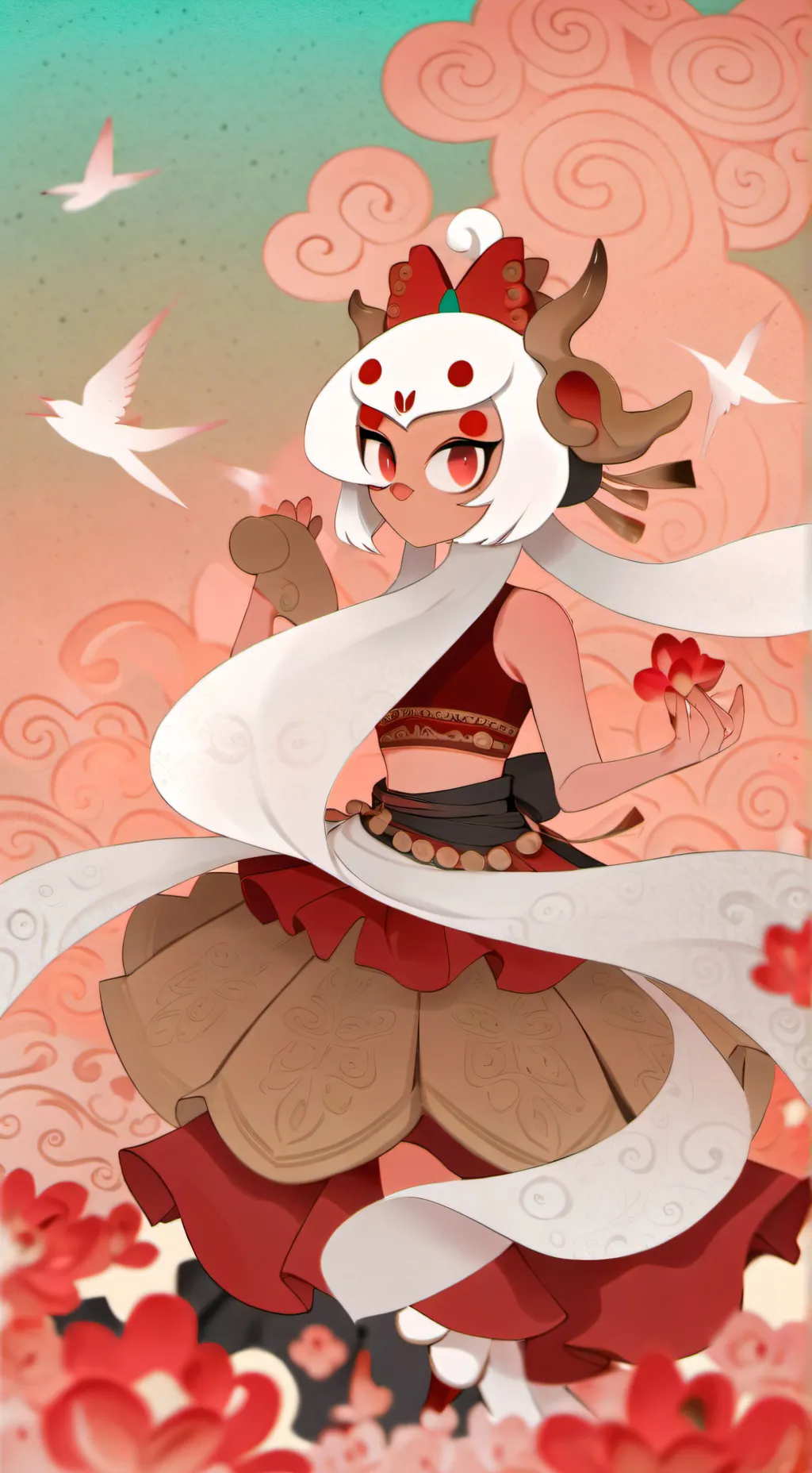 ai character: DW Sprout x Poppy background