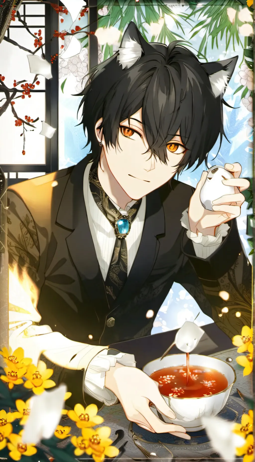 ai character: tokito gato background