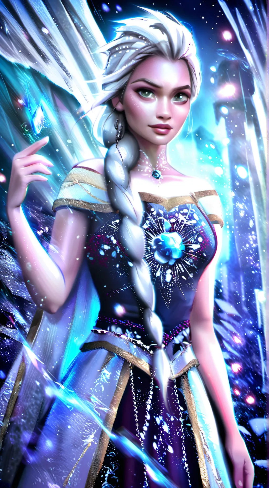 ai character: Elsa Siren background