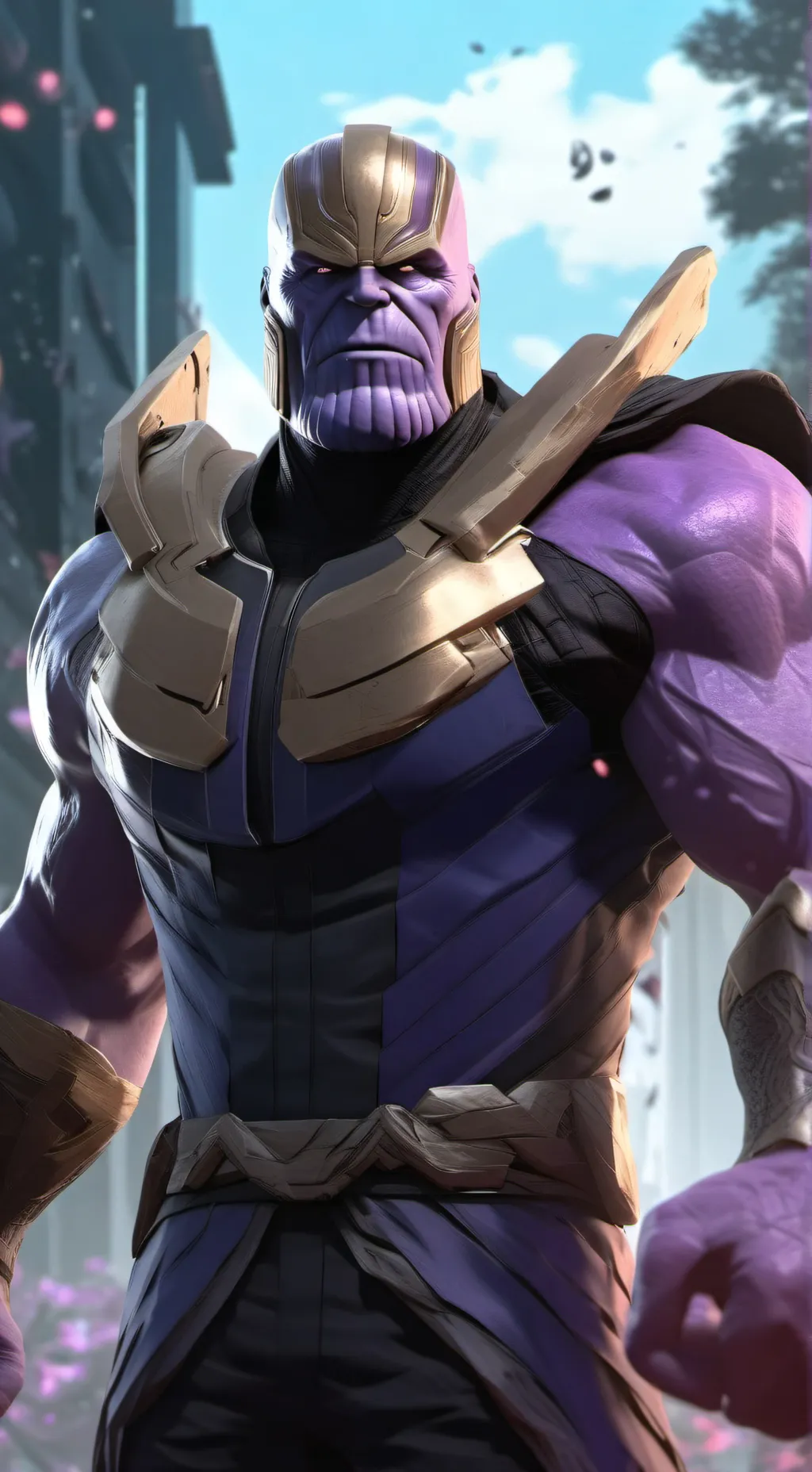 ai character: Thanos  background