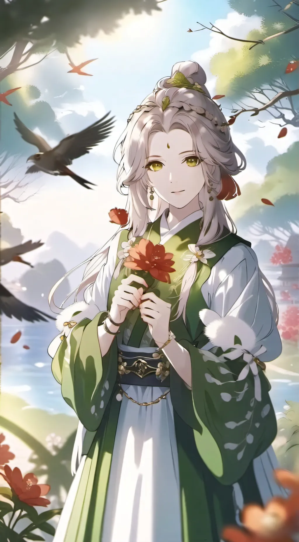 ai character: amber x bo  background